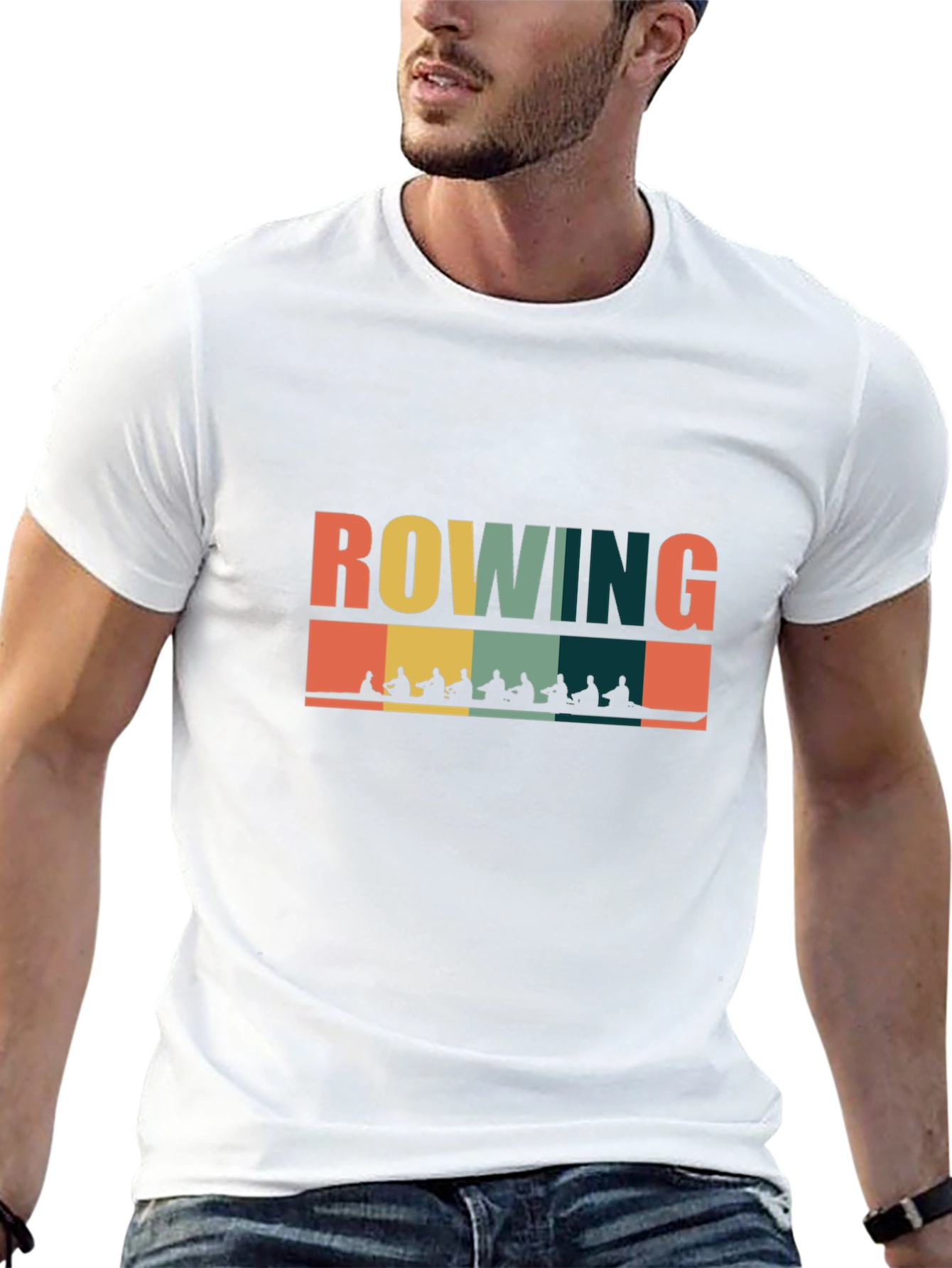 Rowing Team Retro Graphic T-Shirt