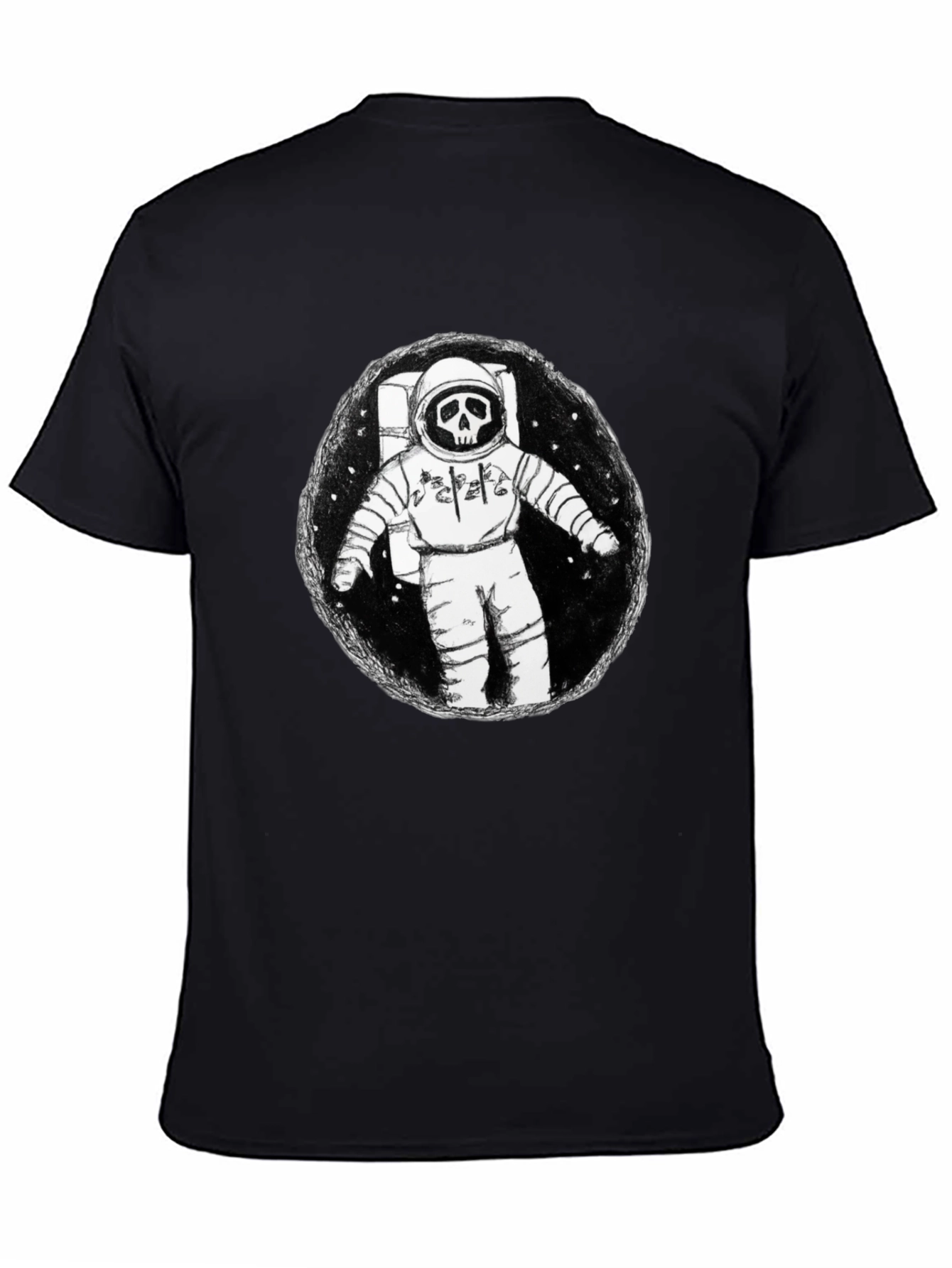 Grim Astronaut Graphic T-Shirt