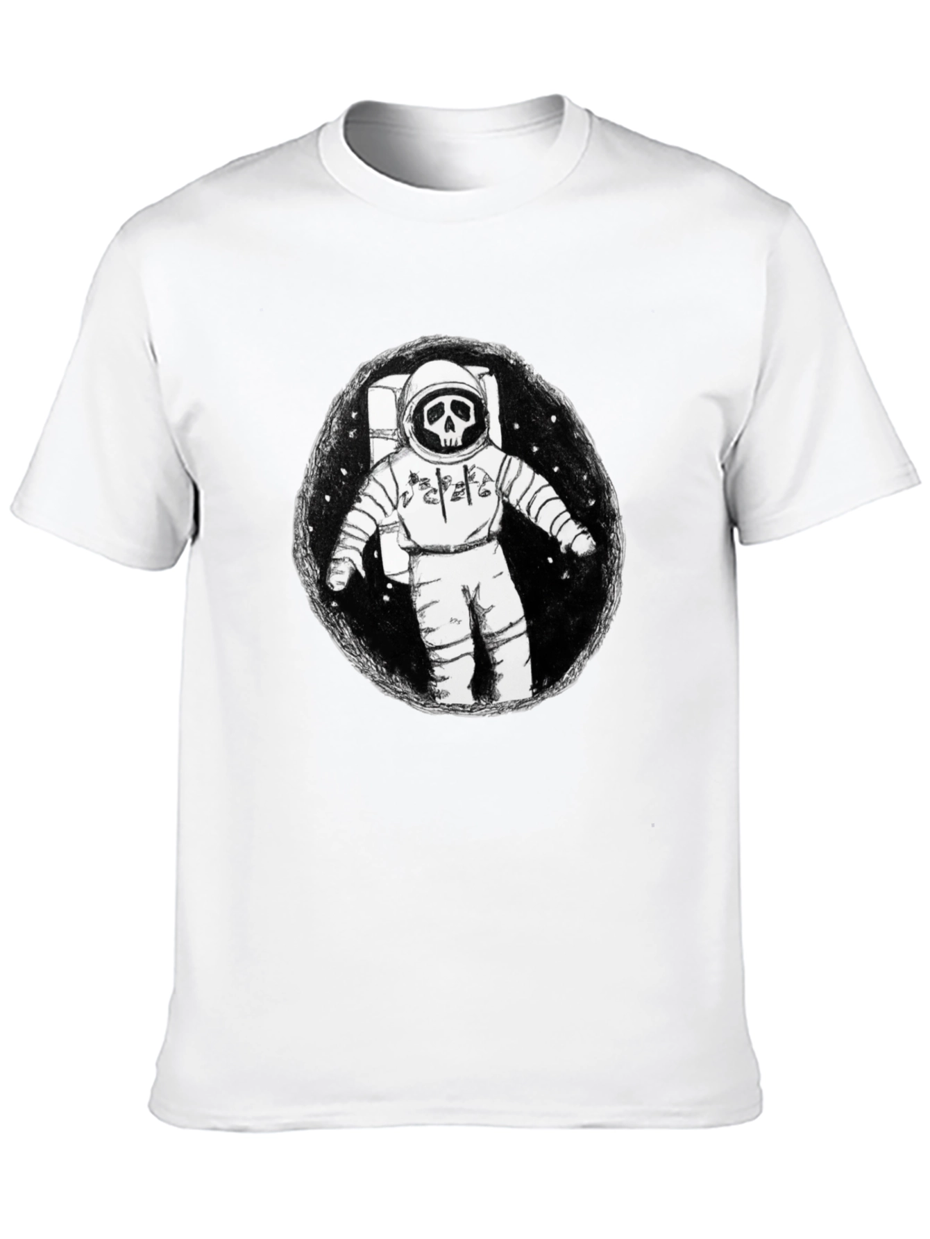 Grim Astronaut Graphic T-Shirt