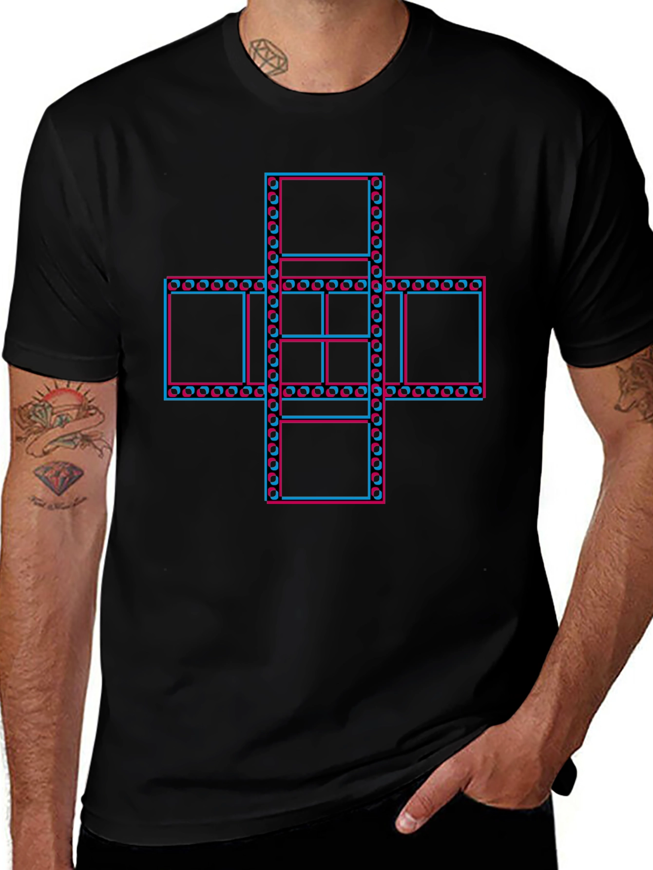 Optical Illusion Cube T-Shirt - Unique Graphic Tee