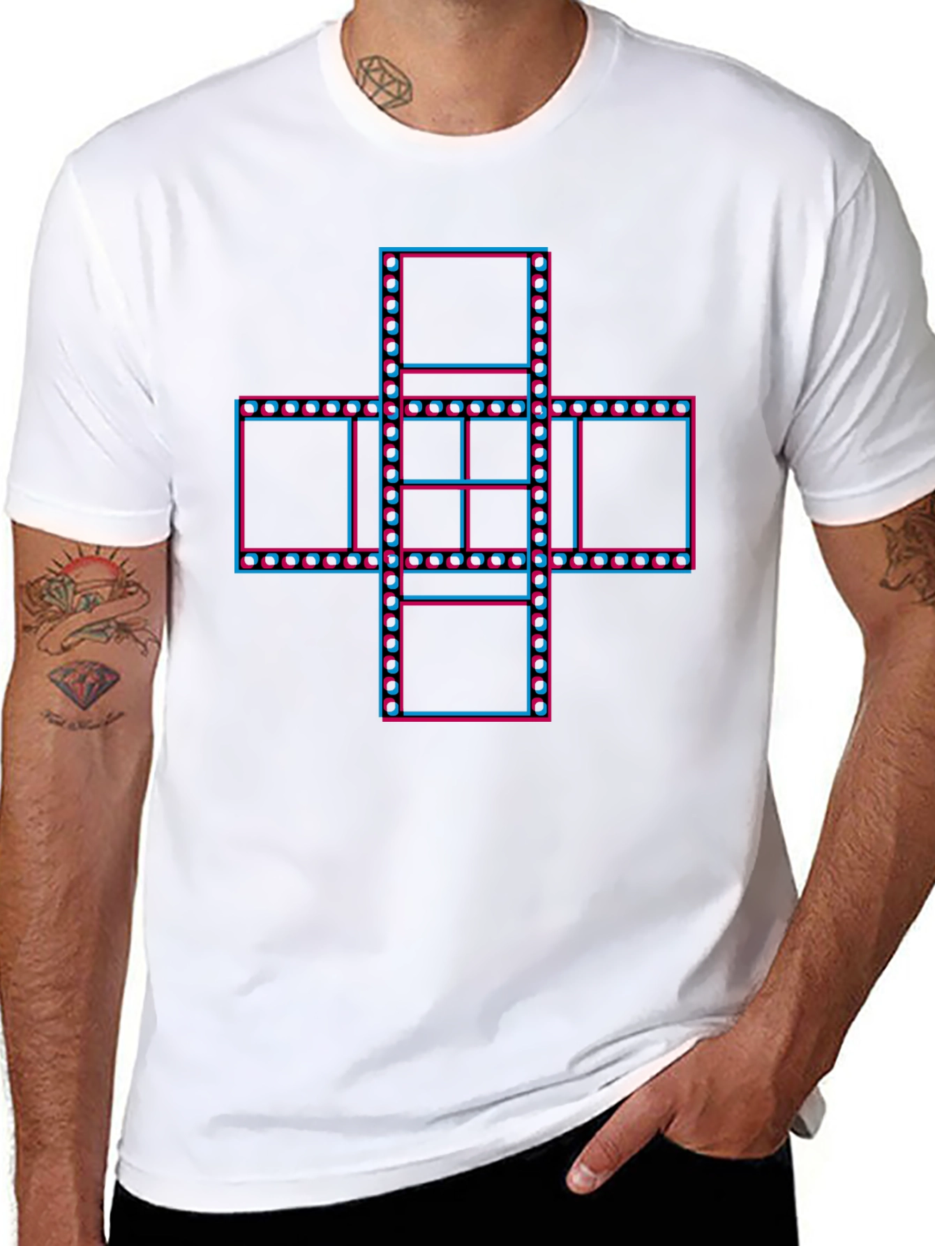 Optical Illusion Cube T-Shirt - Unique Graphic Tee