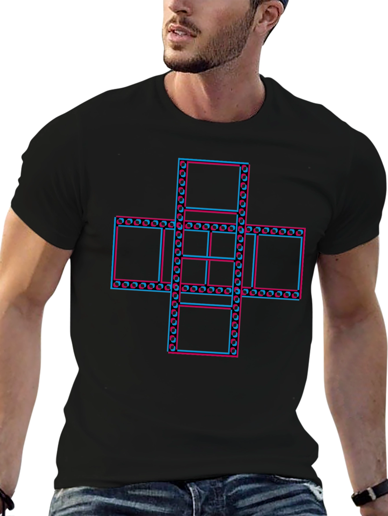 Optical Illusion Cube T-Shirt - Unique Graphic Tee