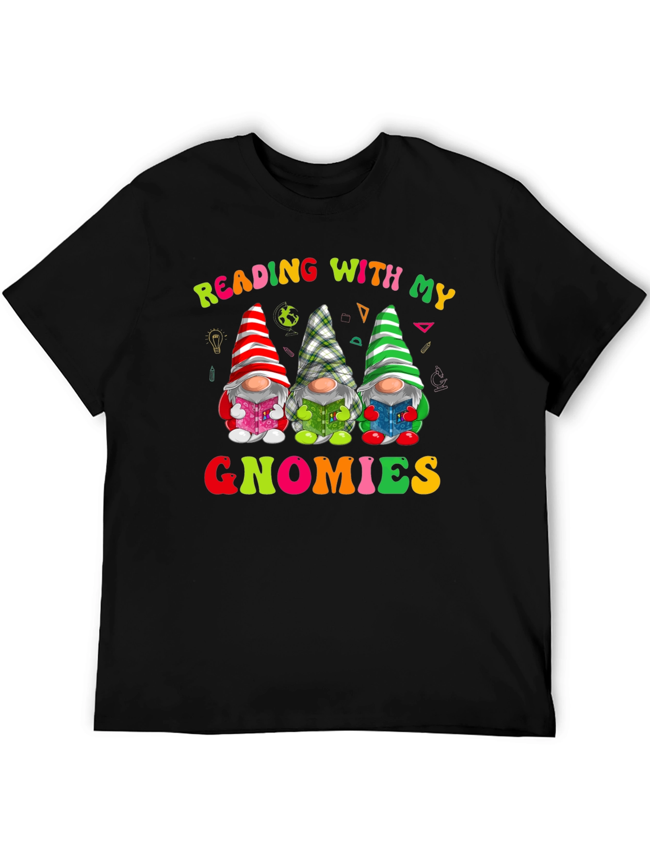 Reading With My Gnomies Shirt - Fun Teacher Tee