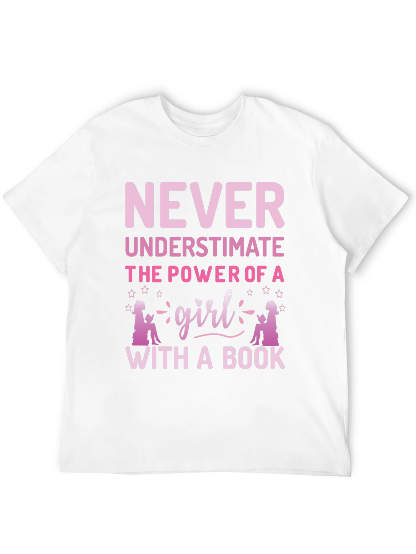 Never Underestimate Girl Book T-Shirt