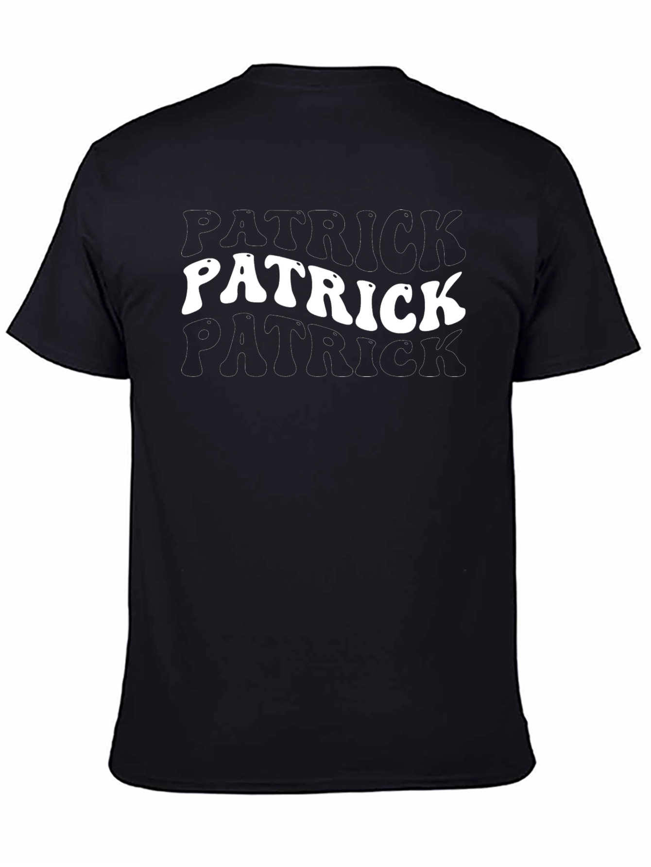 Retro Patrick T-Shirt - Black Cotton Blend