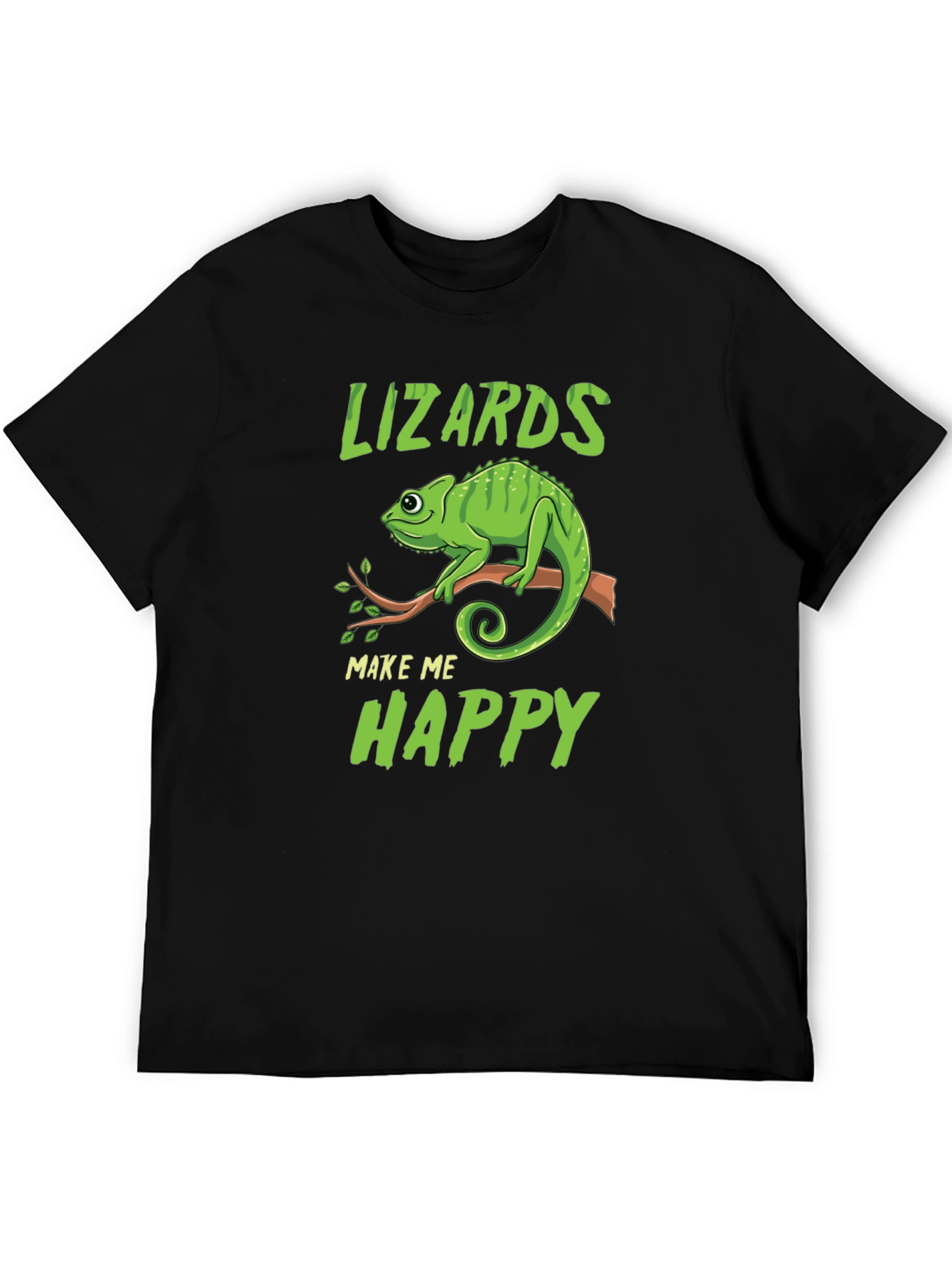 Lizards Make Me Happy T-Shirt - Unique Design