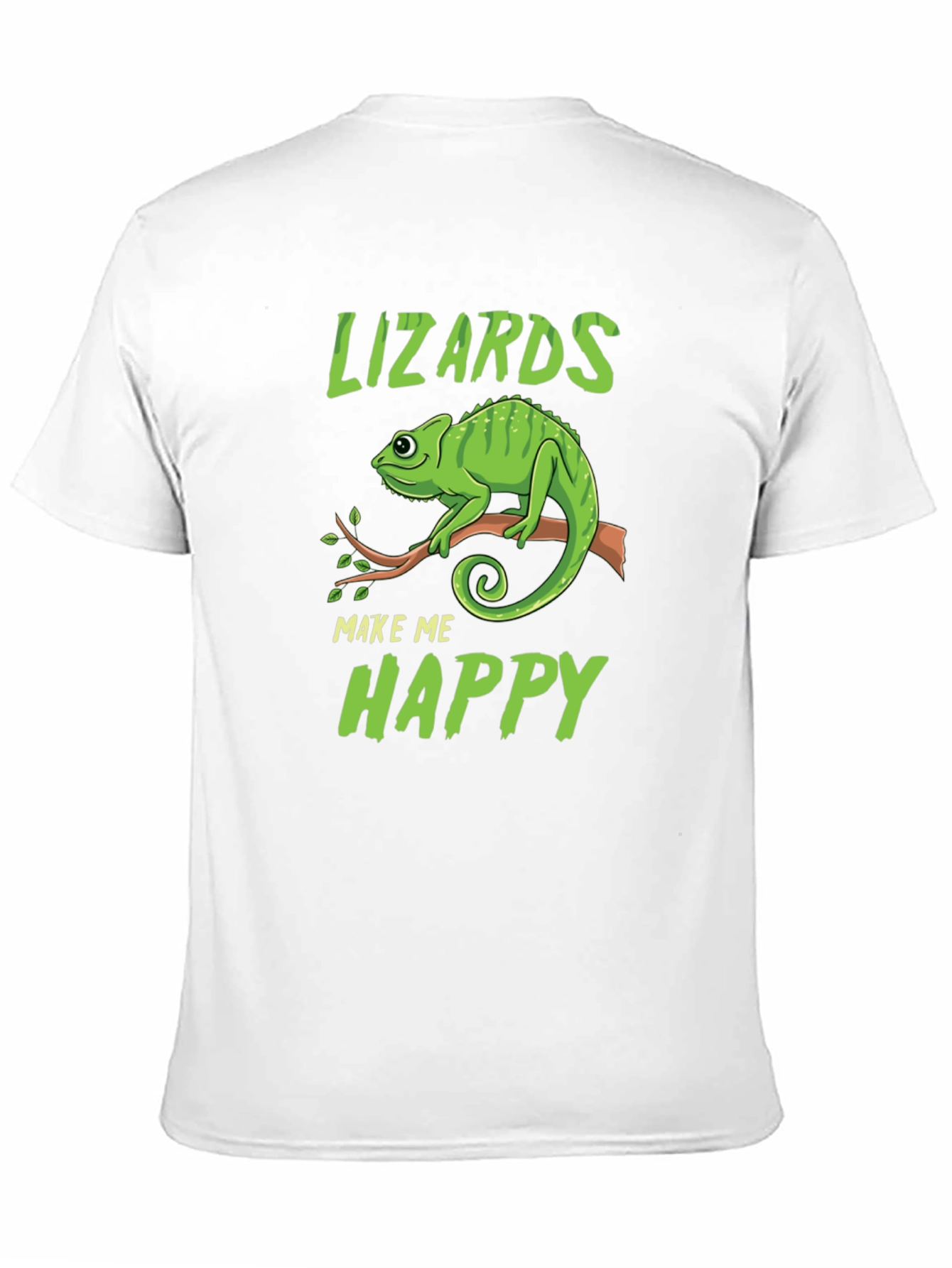 Lizards Make Me Happy T-Shirt - Unique Design