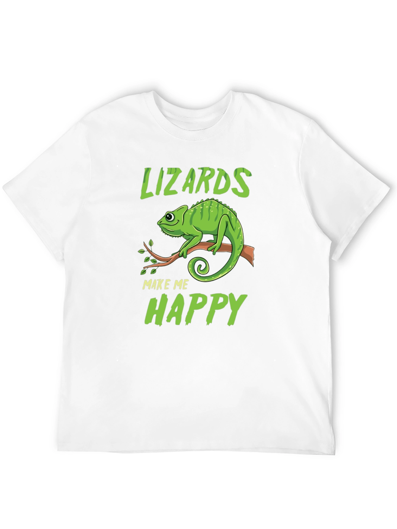 Lizards Make Me Happy T-Shirt - Unique Design