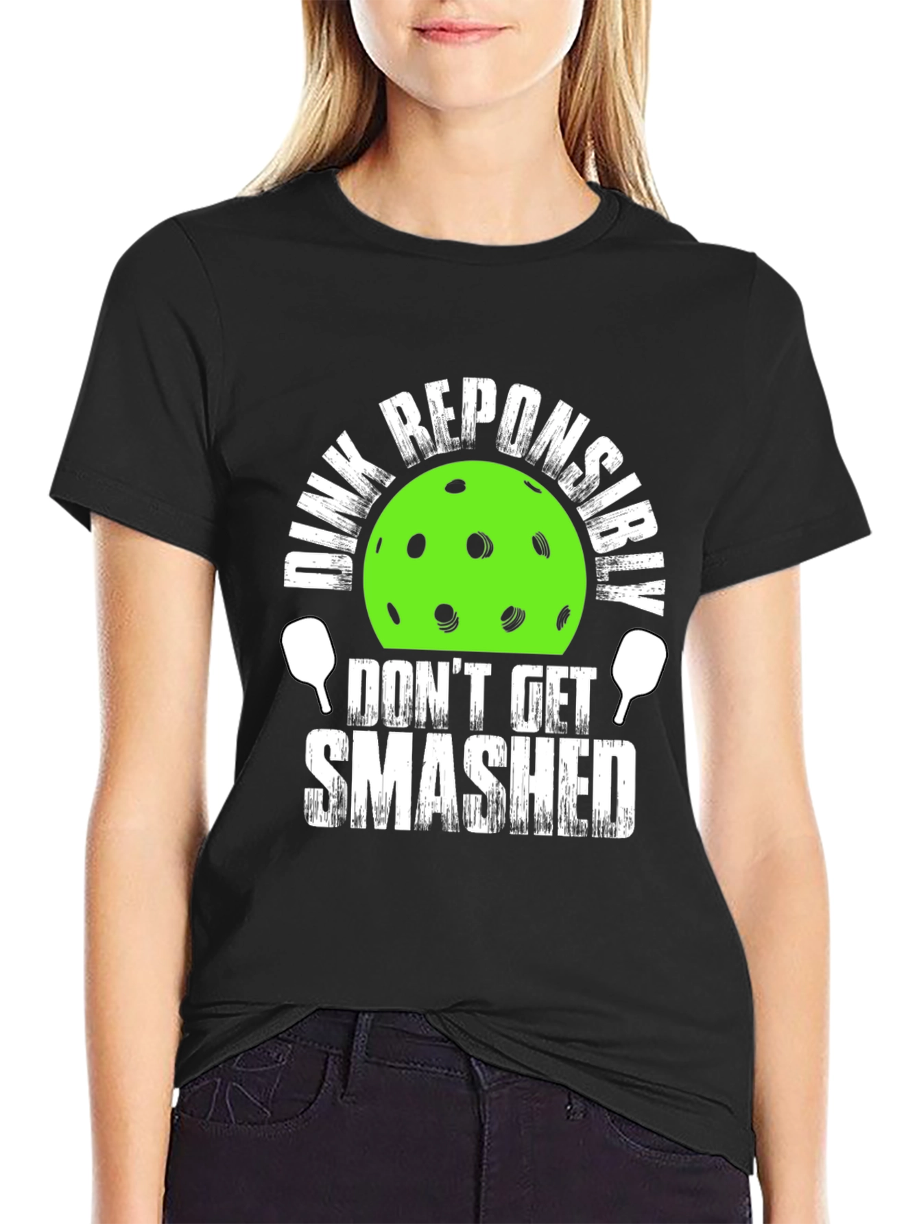 Dink Responsibly T-Shirt - Funny Pickleball Tee