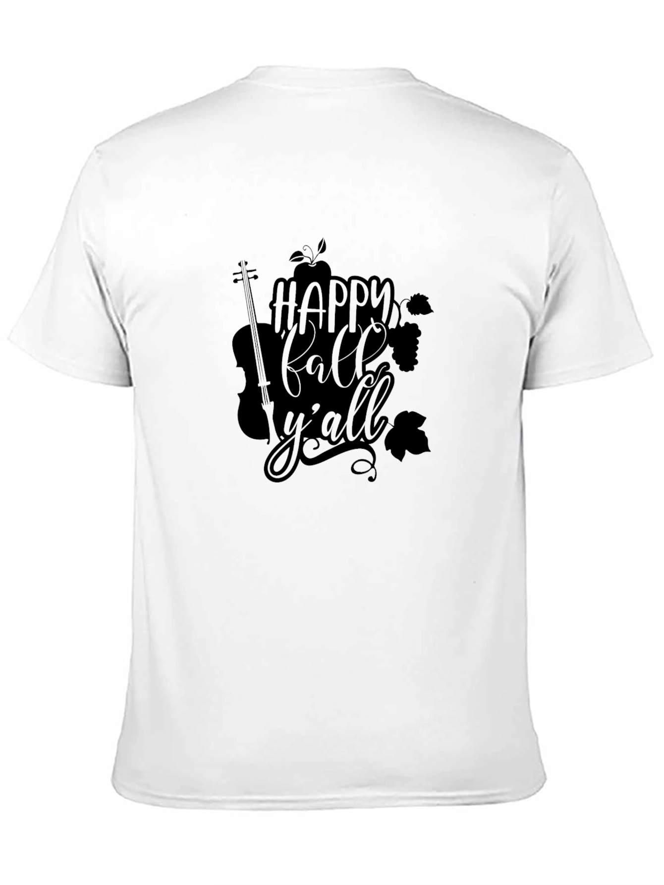 Happy Fall Yall Black T-Shirt