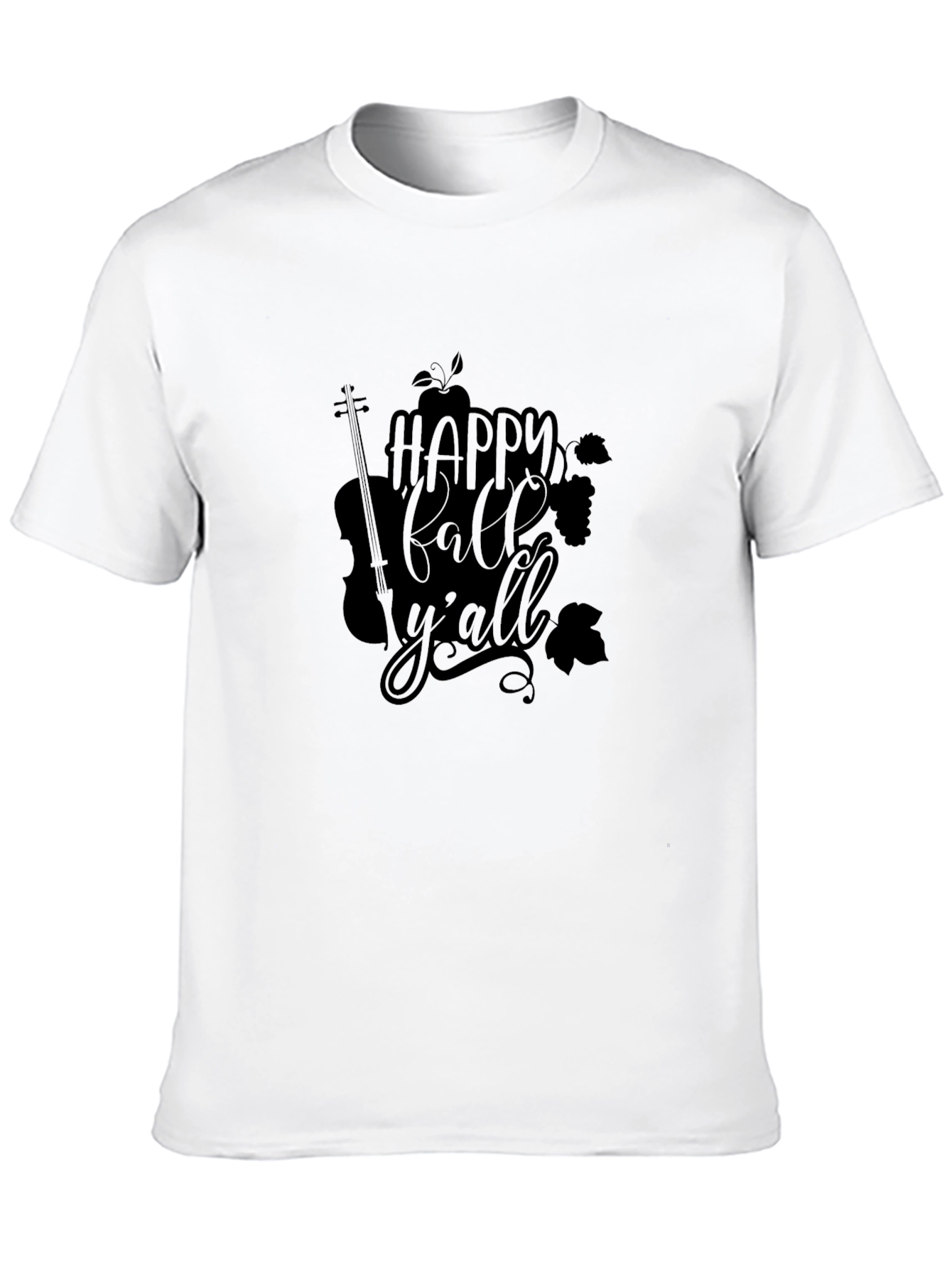 Happy Fall Yall Black T-Shirt