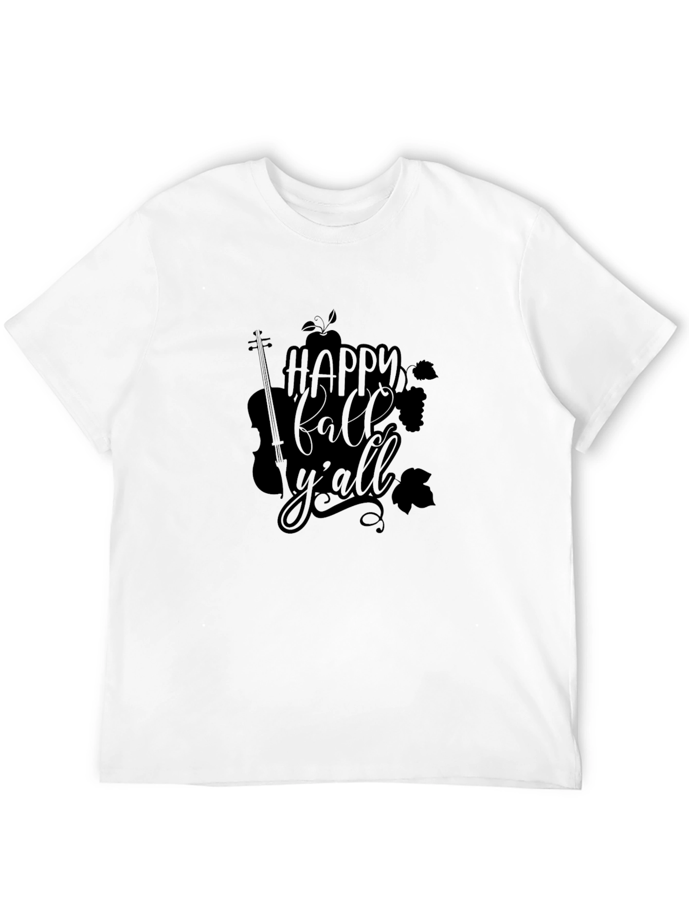 Happy Fall Yall Black T-Shirt