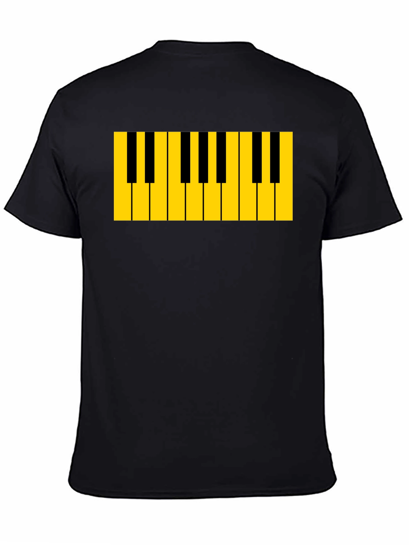 Piano Keys Graphic Tee - Musicians Black T-Shirt