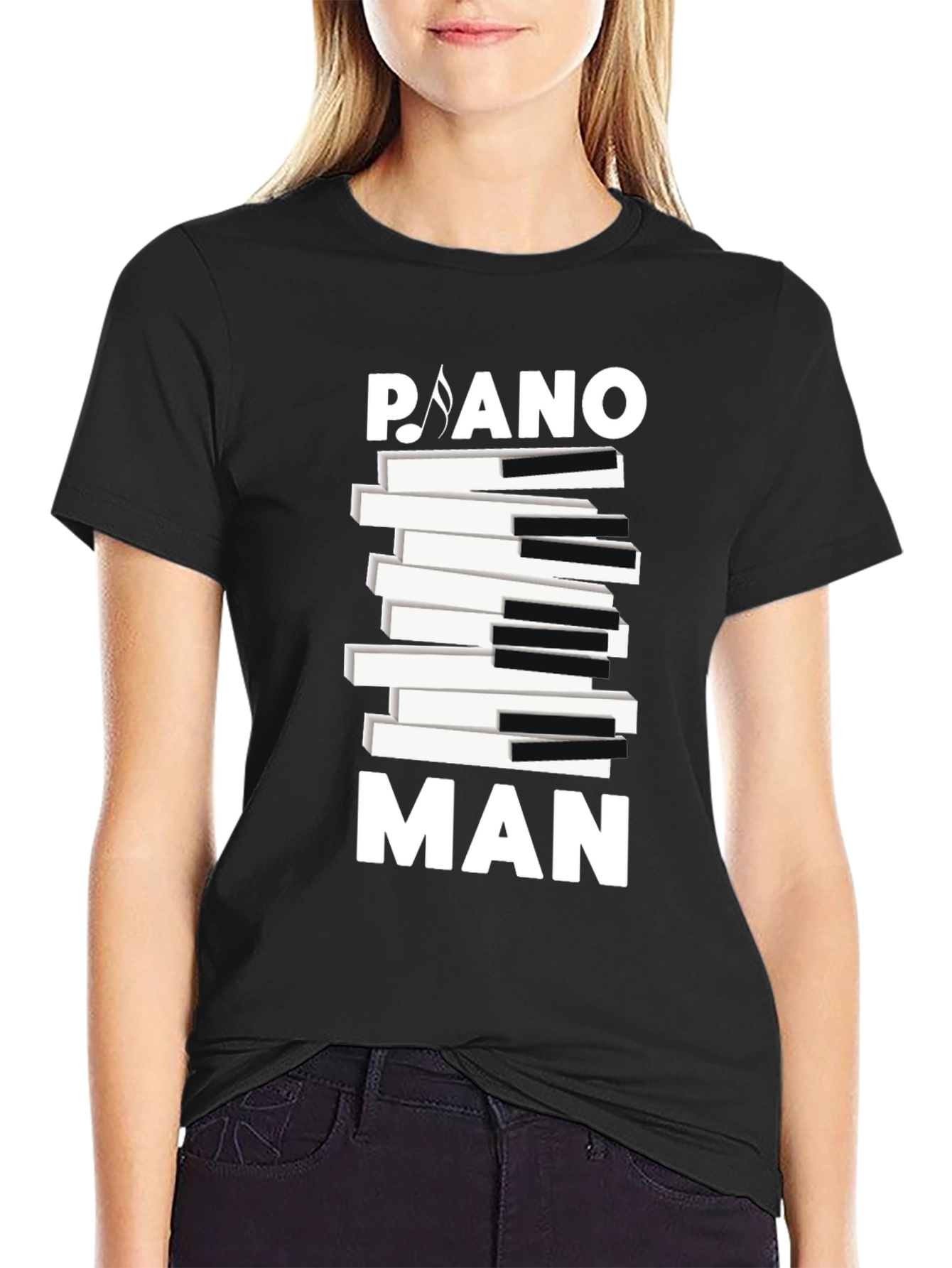 Piano Man Graphic Tee - Musical T-Shirt