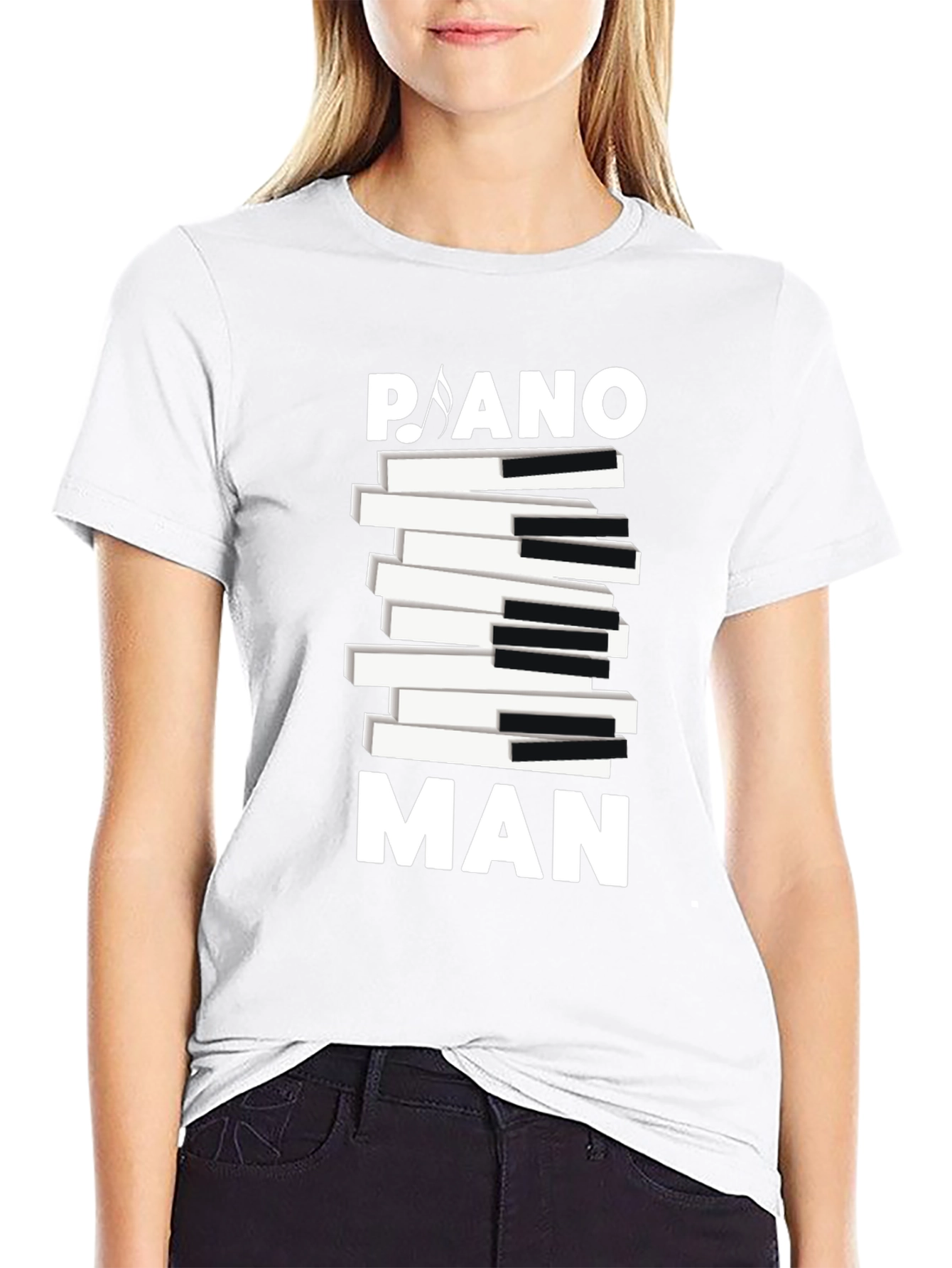 Piano Man Graphic Tee - Musical T-Shirt