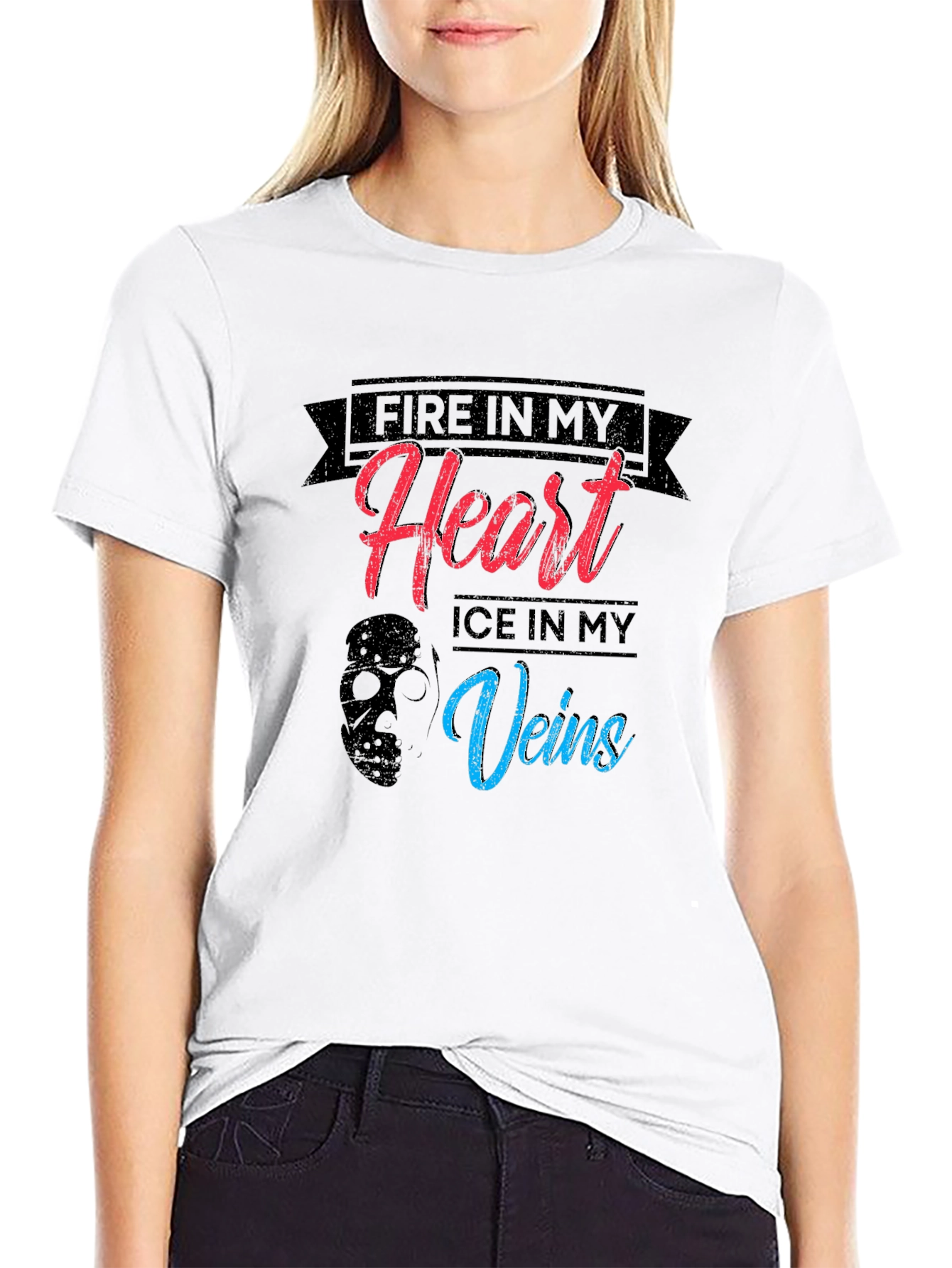 Fire and Ice Graphic Tee - Black