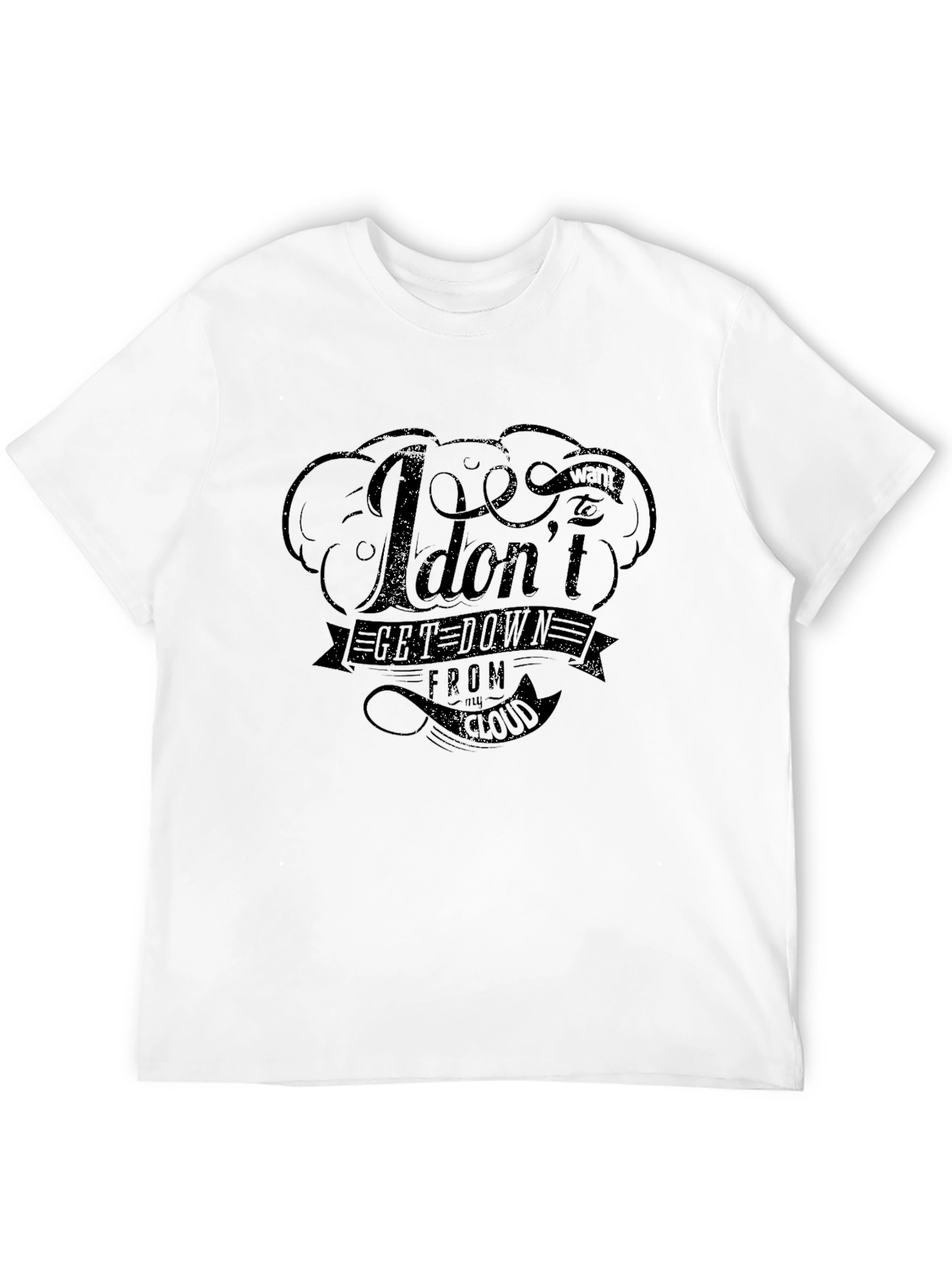 Trendy Black Graphic Tee - I Dont Get Drunk