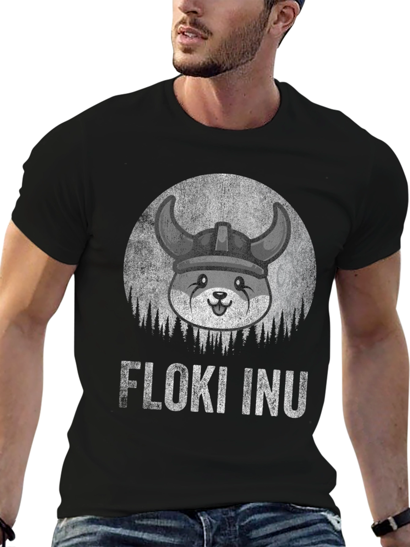 Floki Inu Viking Graphic Tee - Black Cotton T-Shirt