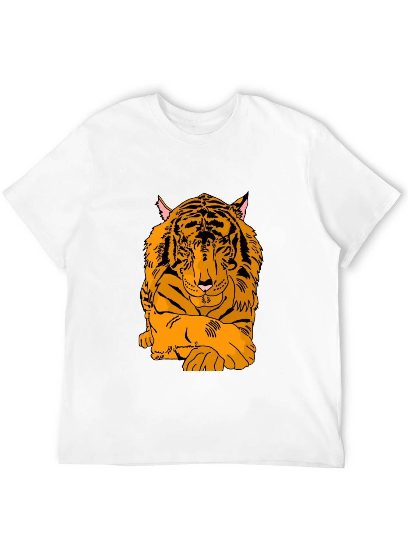 Tiger Graphic Print Black T-Shirt