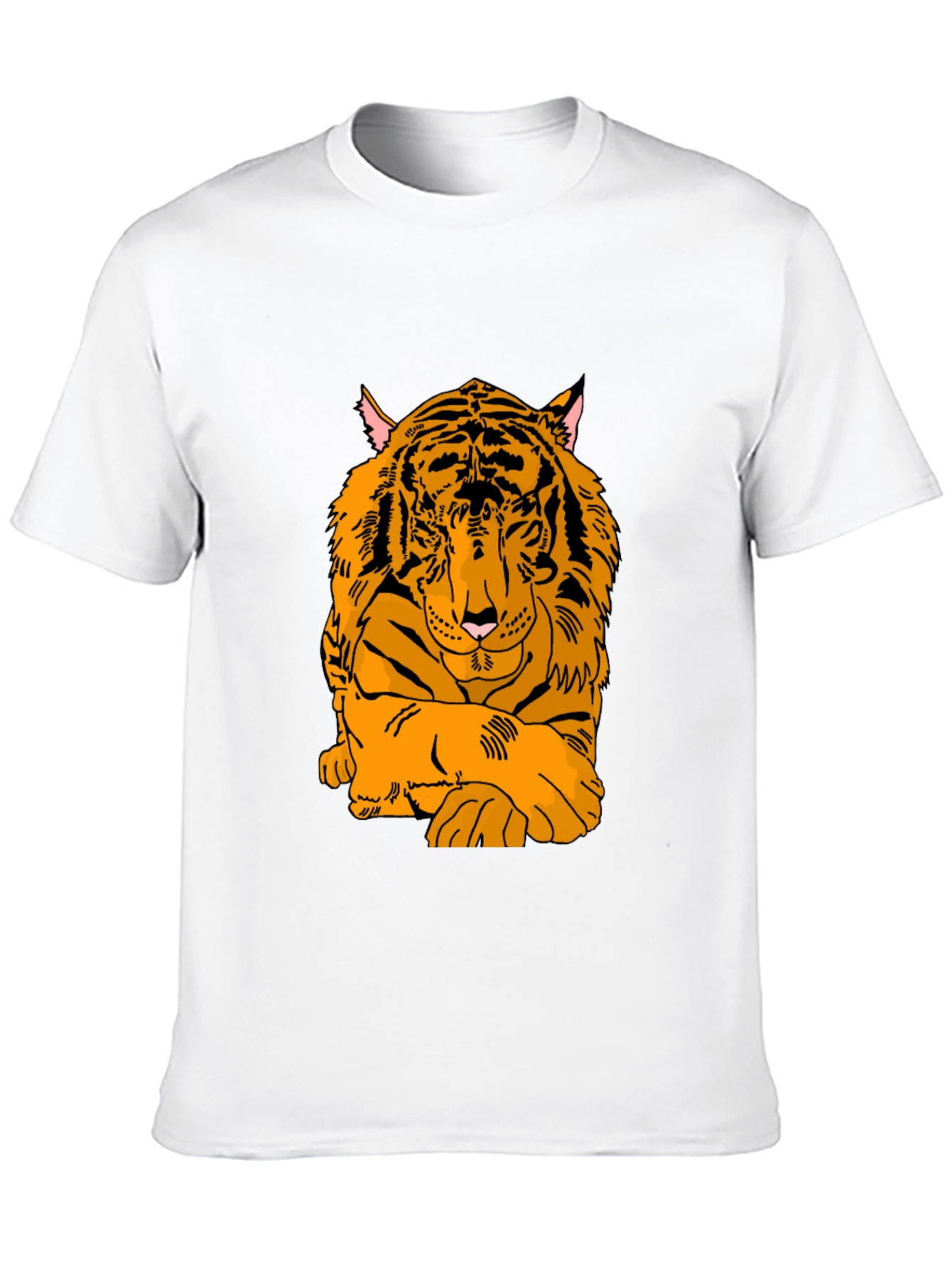 Tiger Graphic Print Black T-Shirt