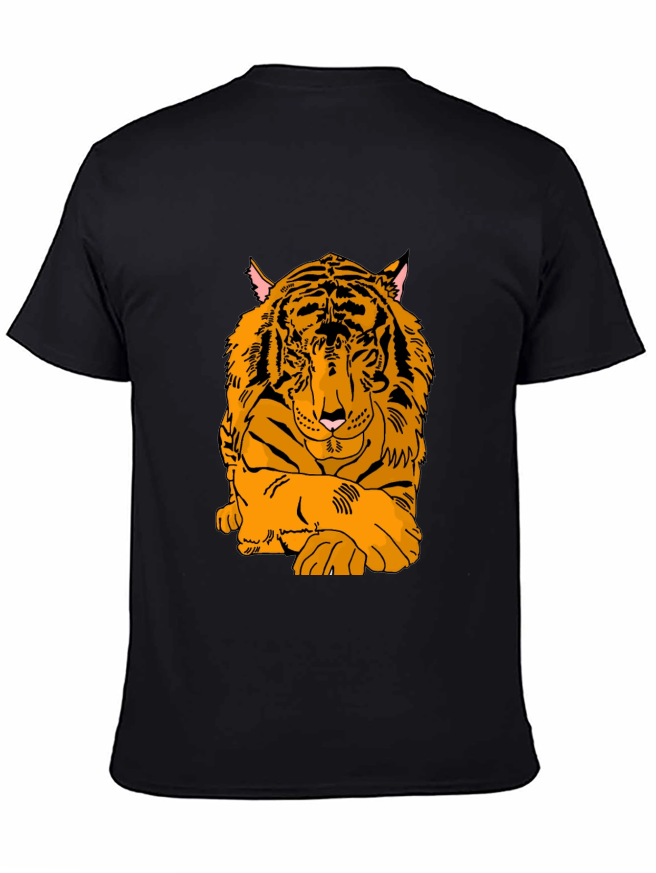 Tiger Graphic Print Black T-Shirt