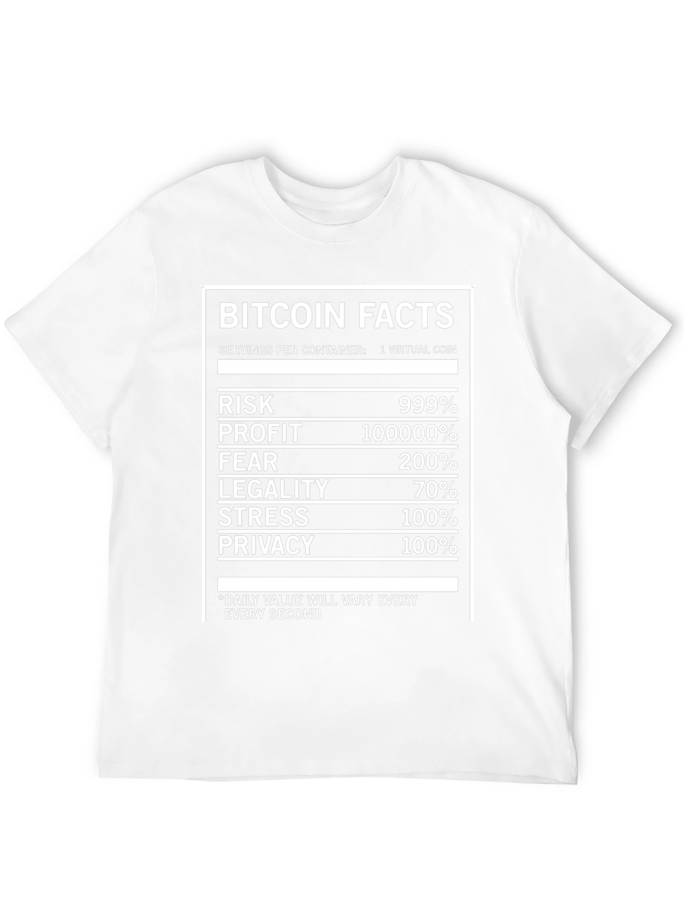 Bitcoin Facts T-Shirt - Crypto Humor Tee