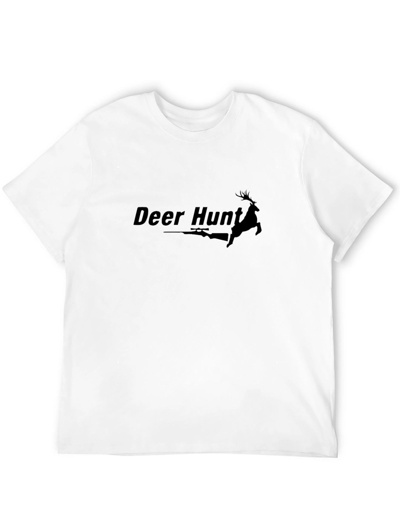 Deer Hunt Graphic Tee - Black Short Sleeve