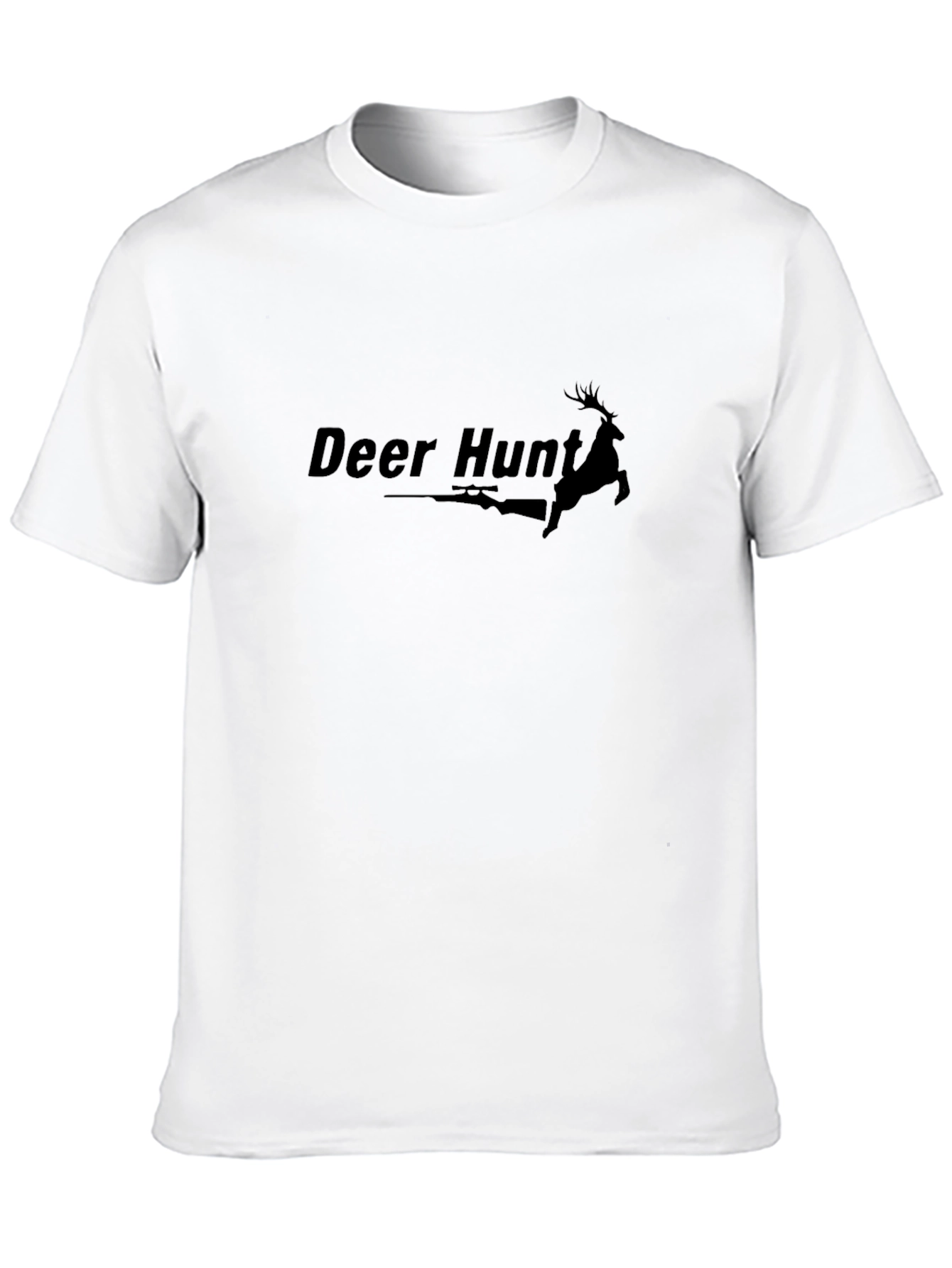 Deer Hunt Graphic Tee - Black Short Sleeve