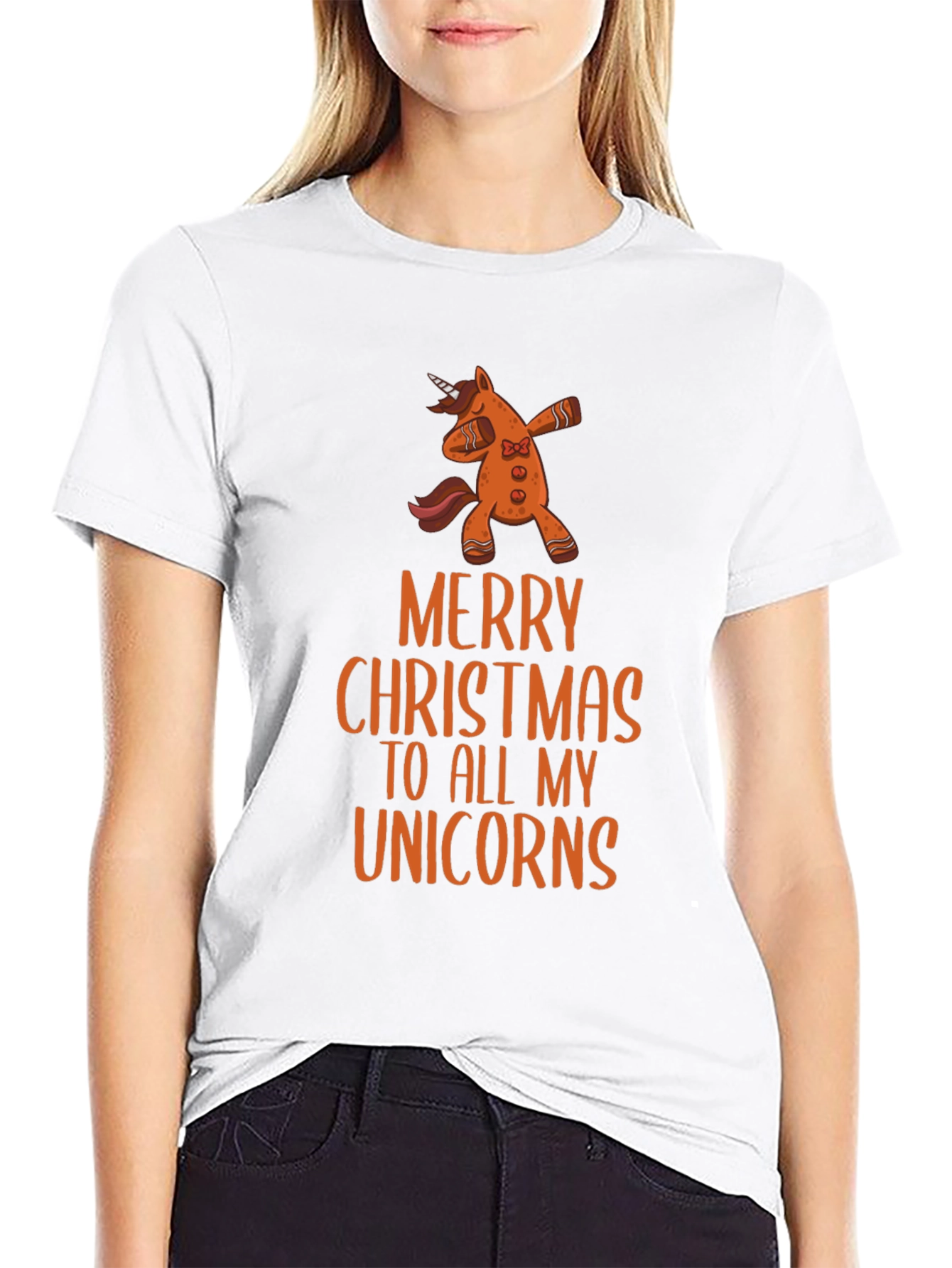Merry Christmas Unicorn Dabbing T-Shirt