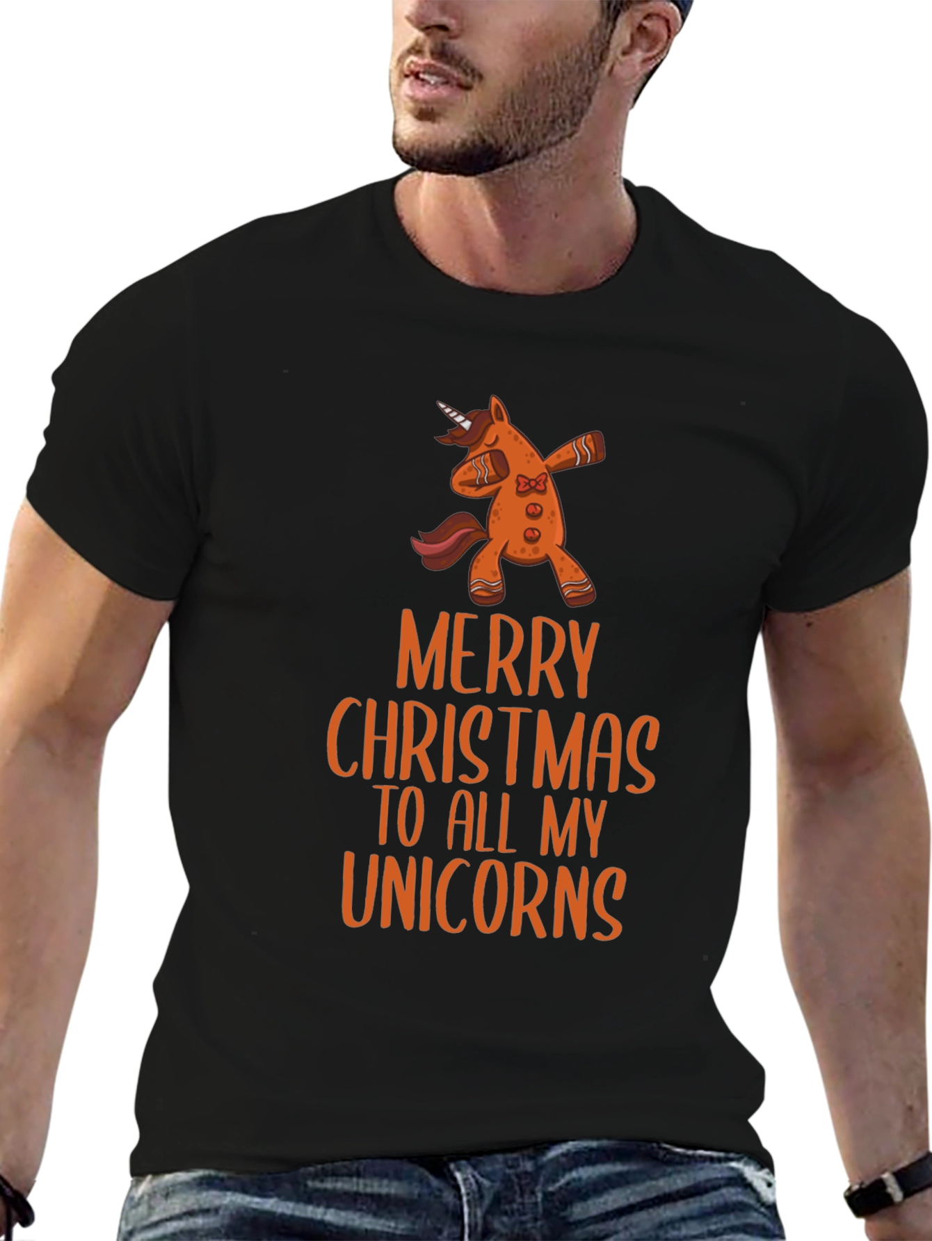 Merry Christmas Unicorn Dabbing T-Shirt