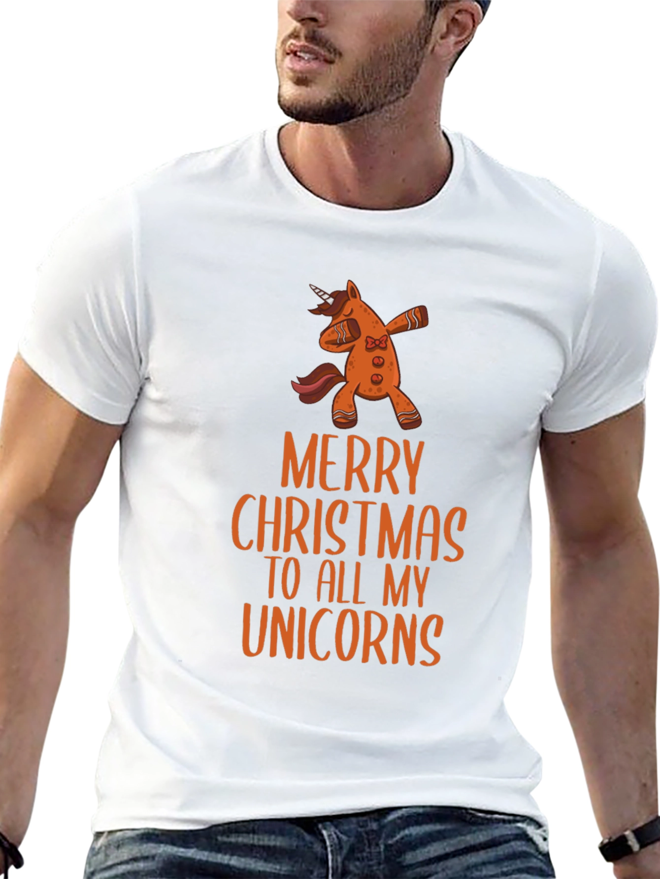 Merry Christmas Unicorn Dabbing T-Shirt