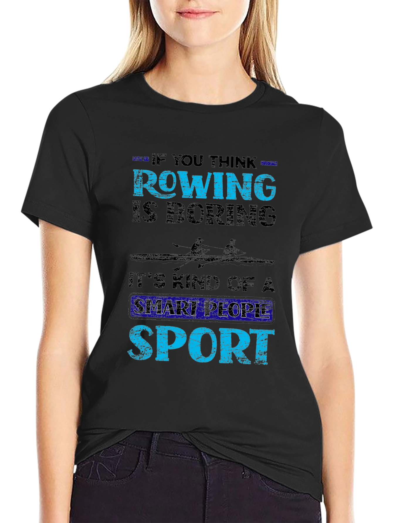 Rowing Smart People Sport Graphic T-Shirt