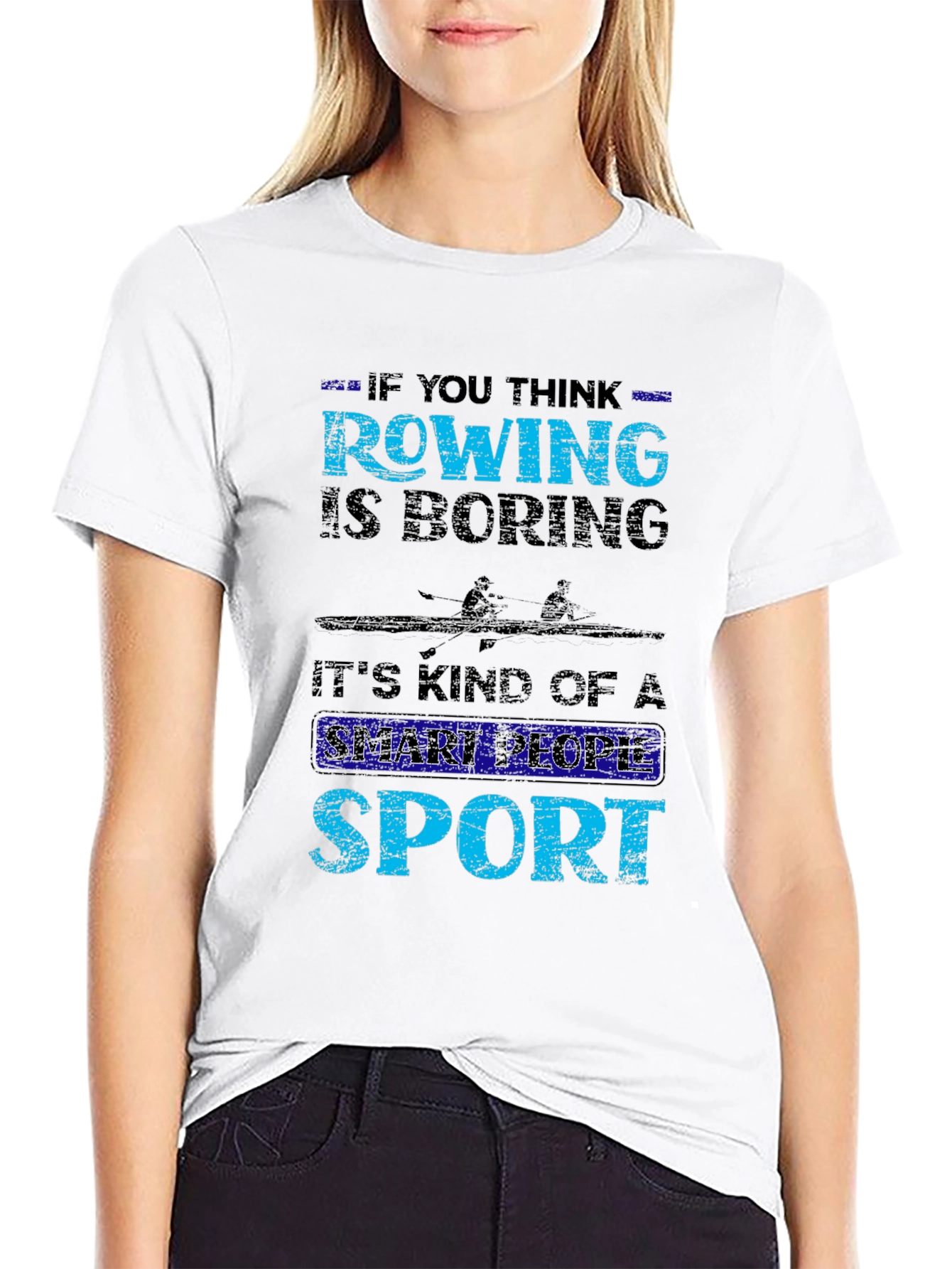 Rowing Smart People Sport Graphic T-Shirt