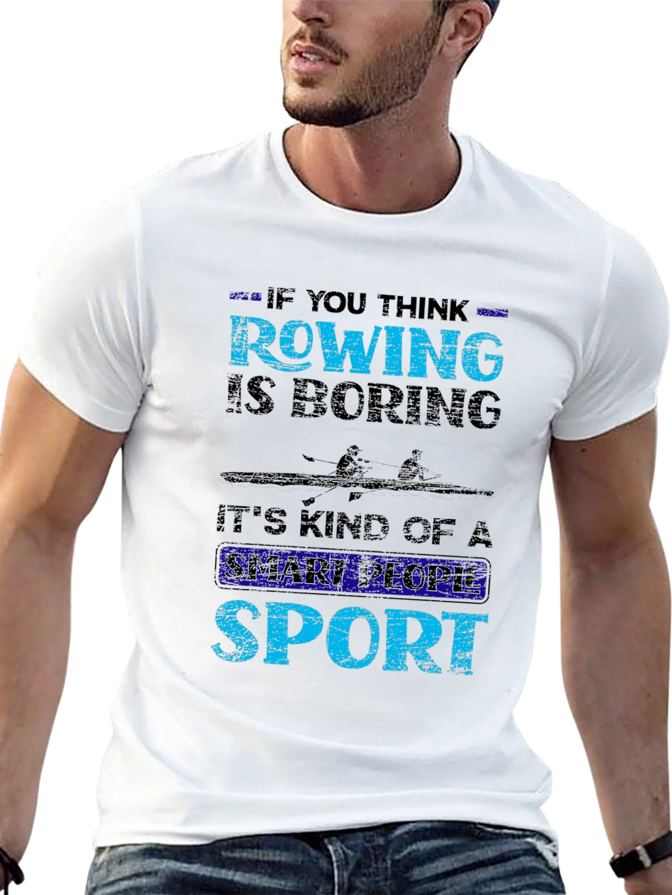 Rowing Smart People Sport Graphic T-Shirt