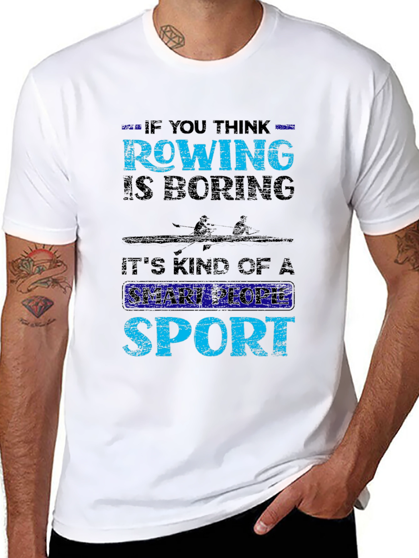 Rowing Smart People Sport Graphic T-Shirt