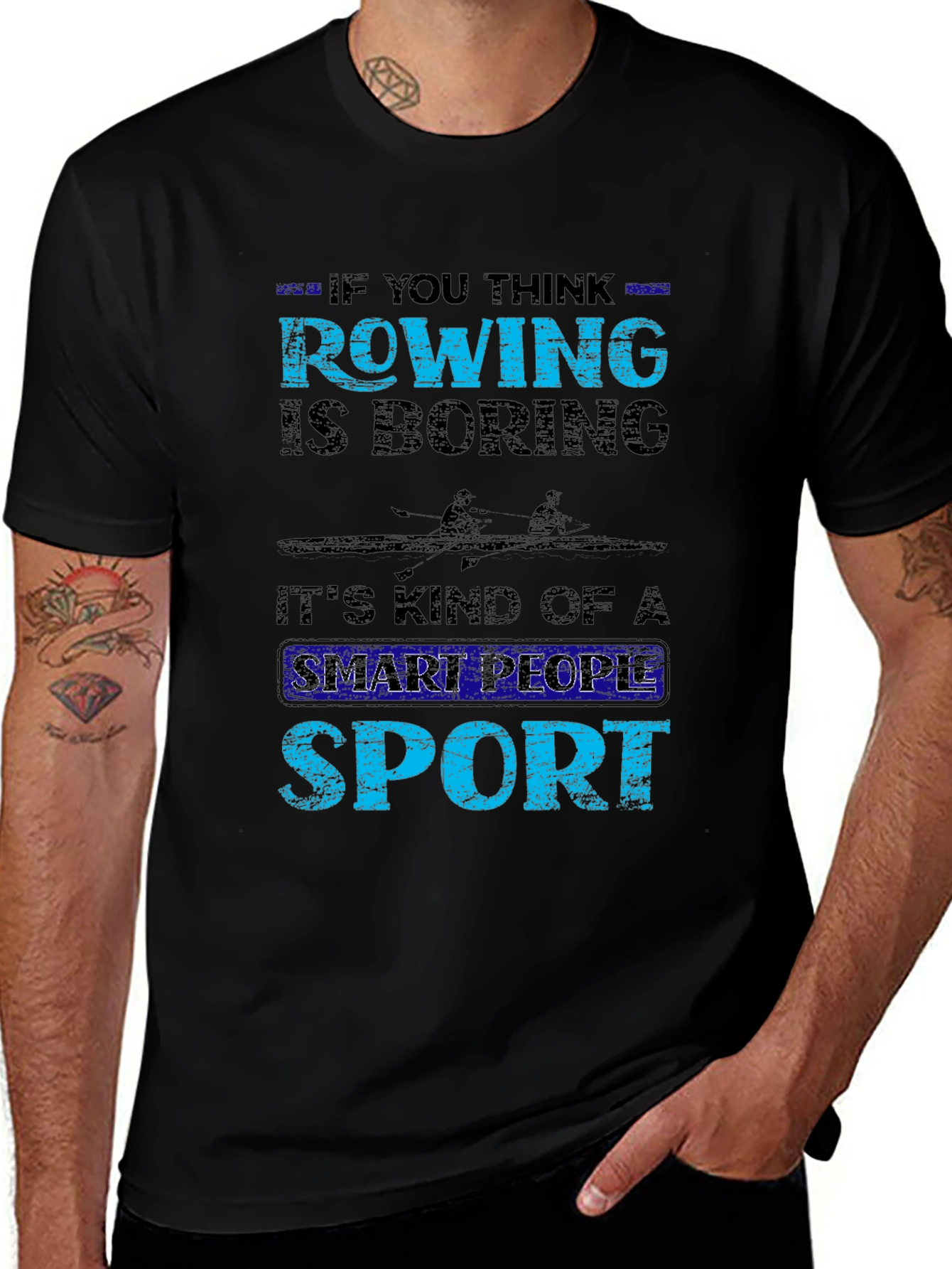 Rowing Smart People Sport Graphic T-Shirt