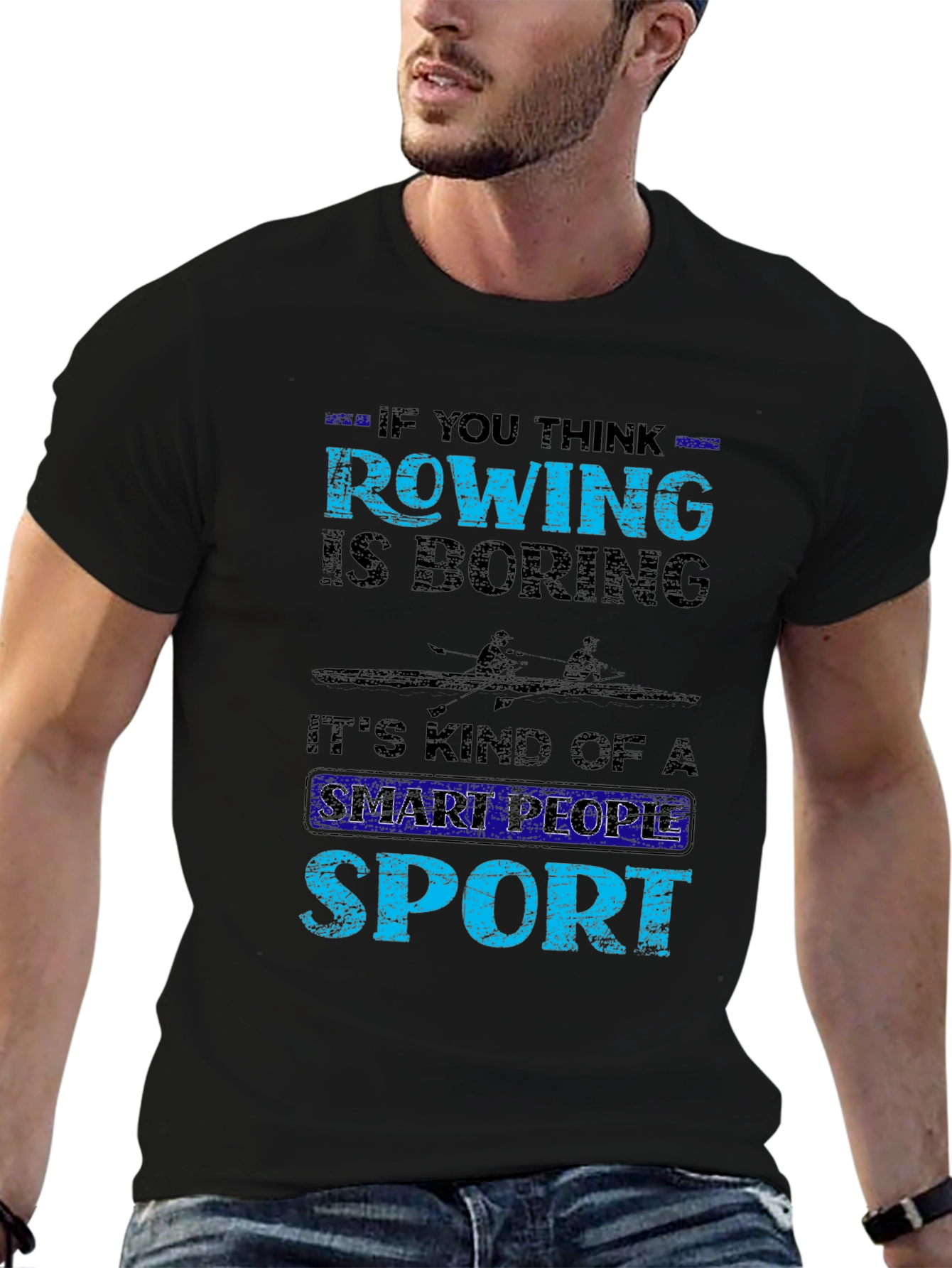 Rowing Smart People Sport Graphic T-Shirt