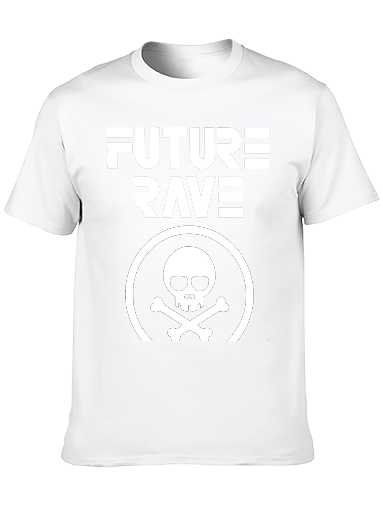 Future Rave Skull Graphic T-Shirt - Black
