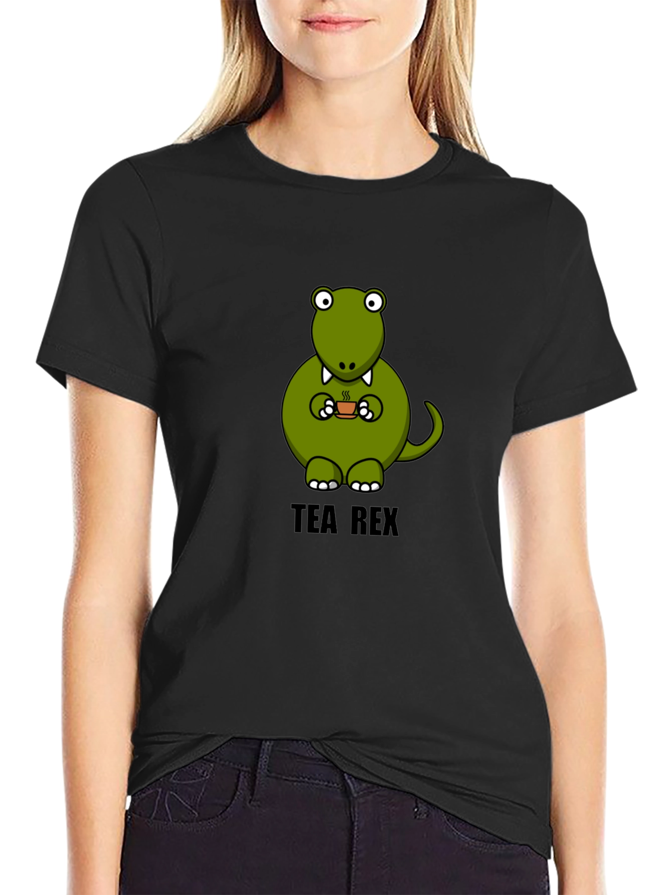 Tea Rex Funny Dinosaur T-Shirt
