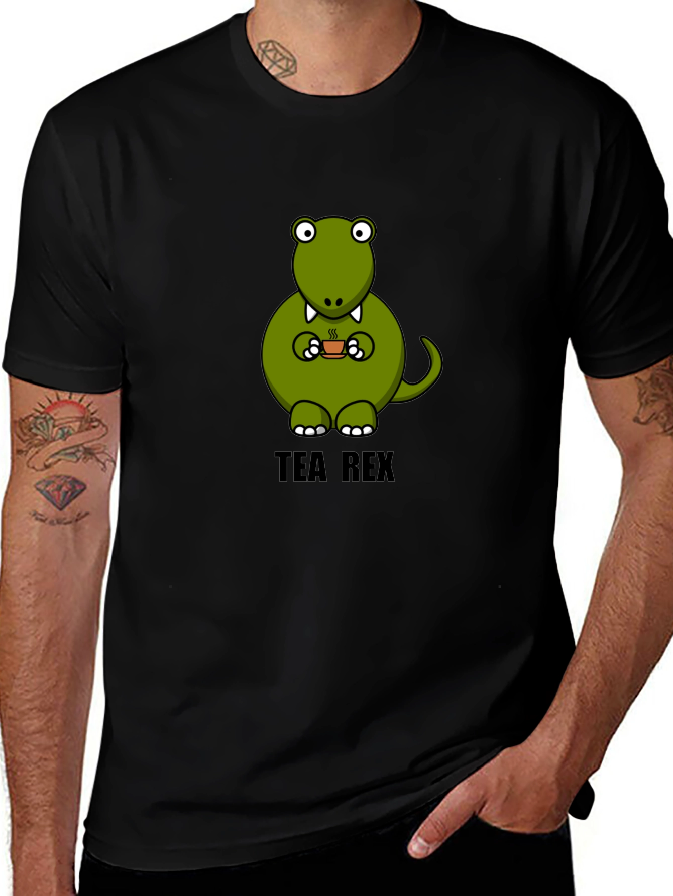 Tea Rex Funny Dinosaur T-Shirt