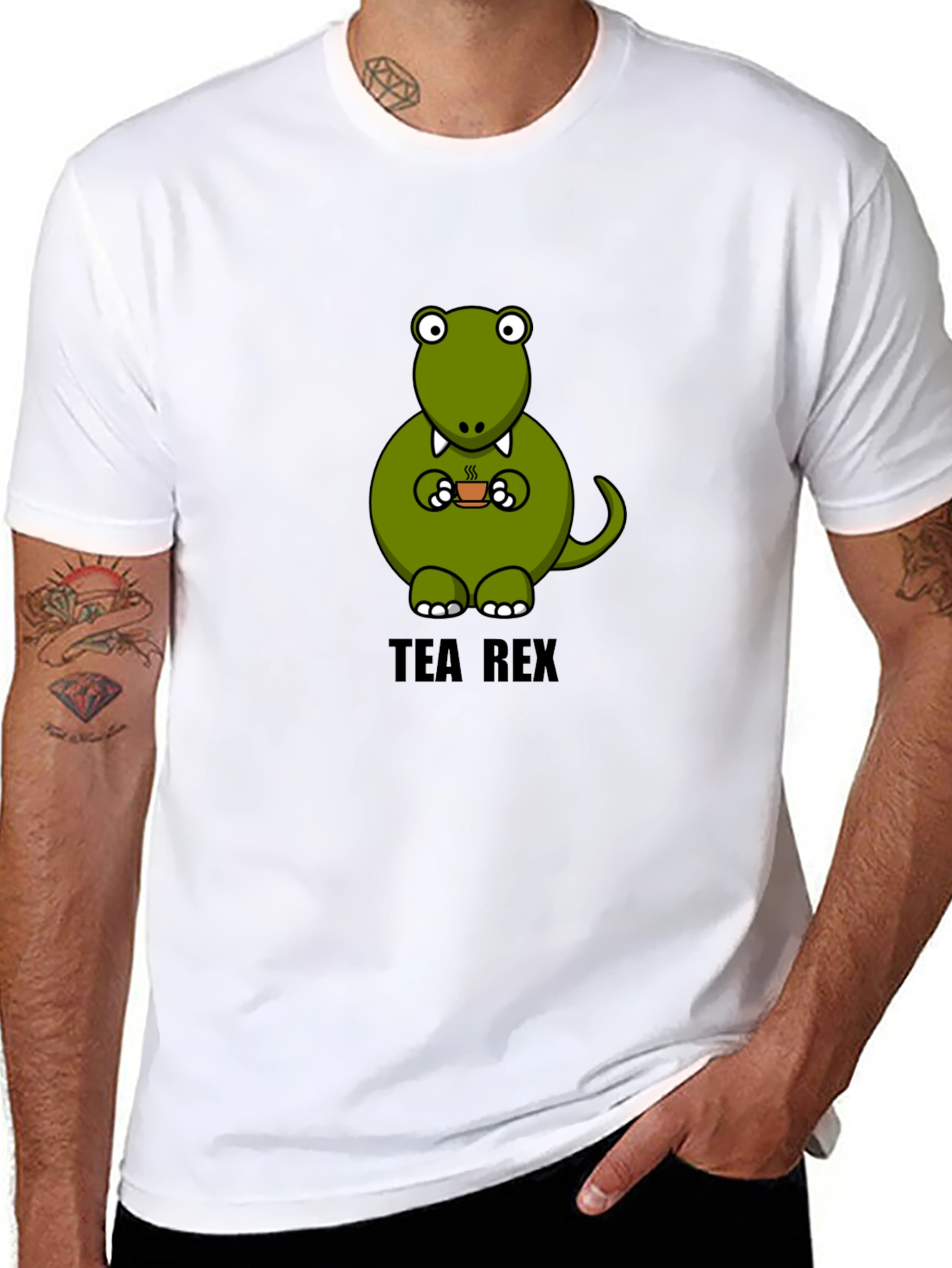 Tea Rex Funny Dinosaur T-Shirt