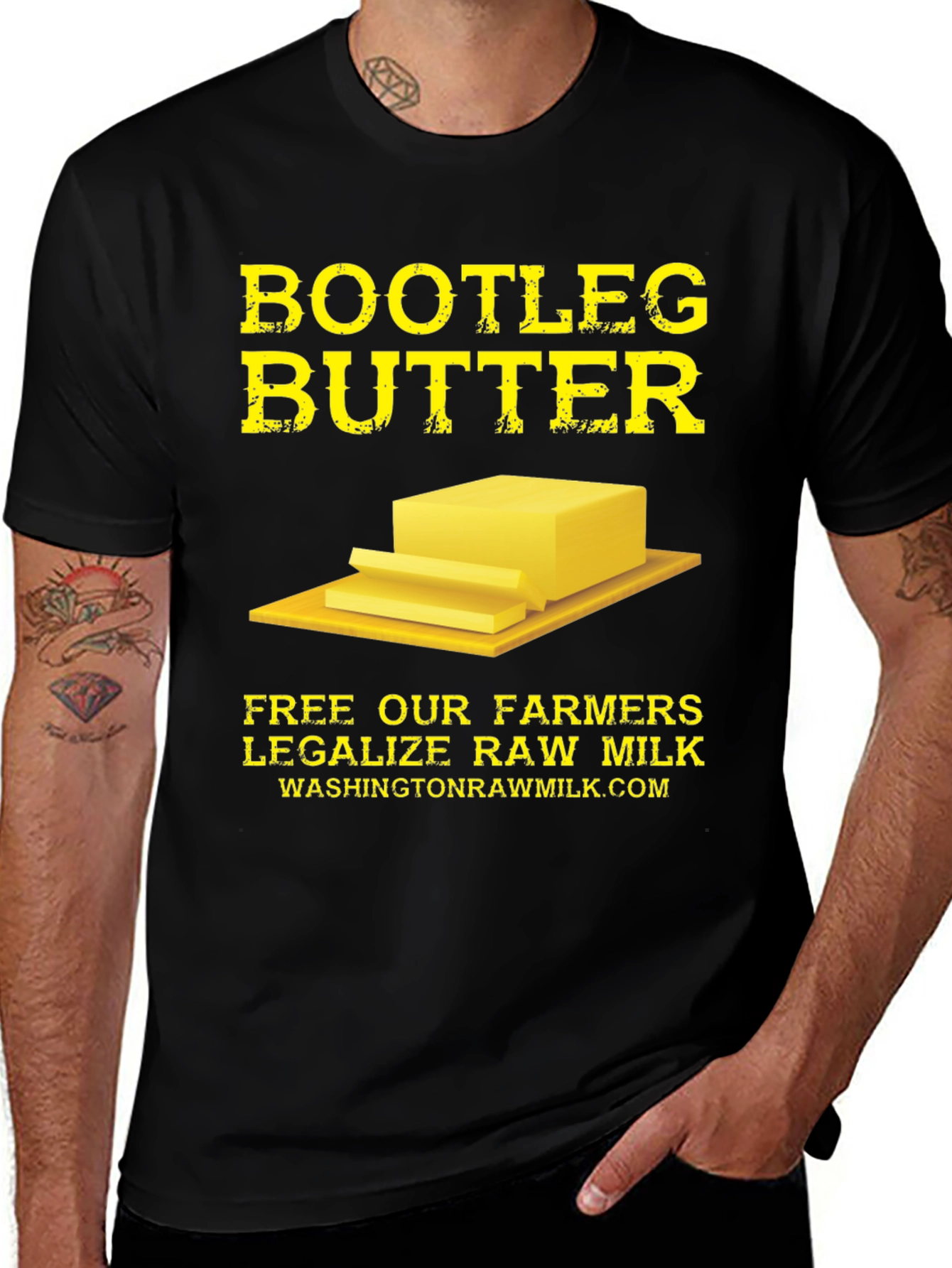 Bootleg Butter Graphic Tee - Legalize Raw Milk T-Shirt