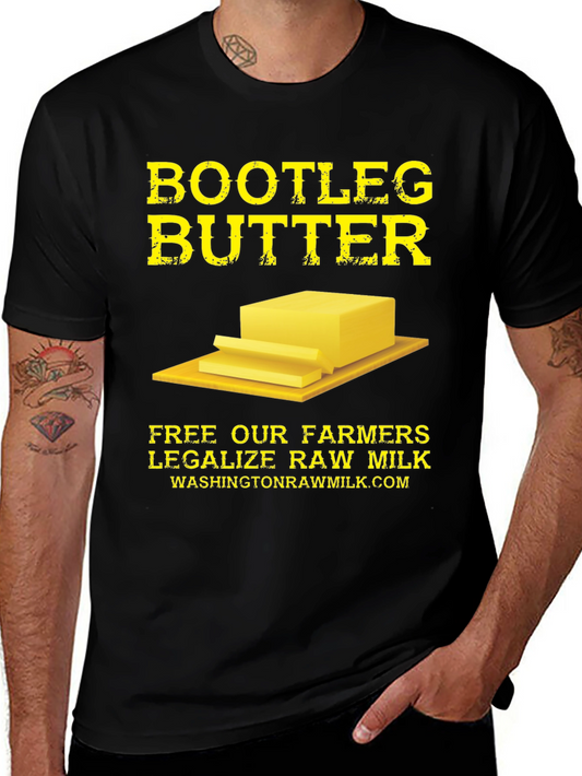 Bootleg Butter Graphic Tee - Legalize Raw Milk T-Shirt