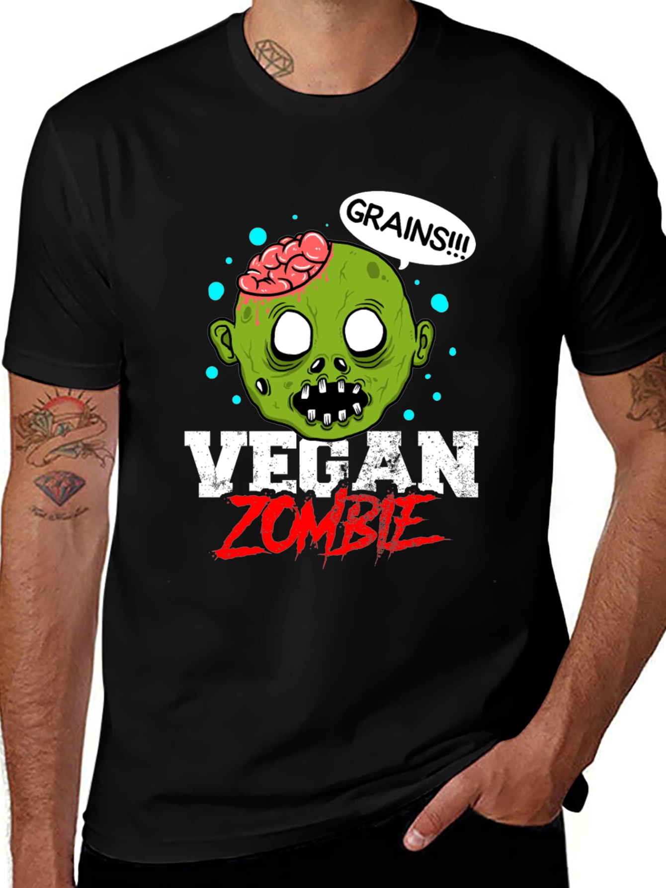 Vegan Zombie T-Shirt - Grains!