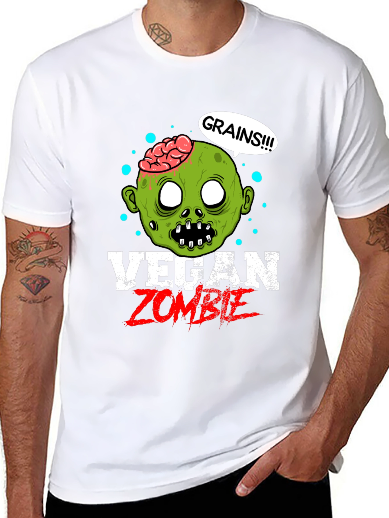 Vegan Zombie T-Shirt - Grains!
