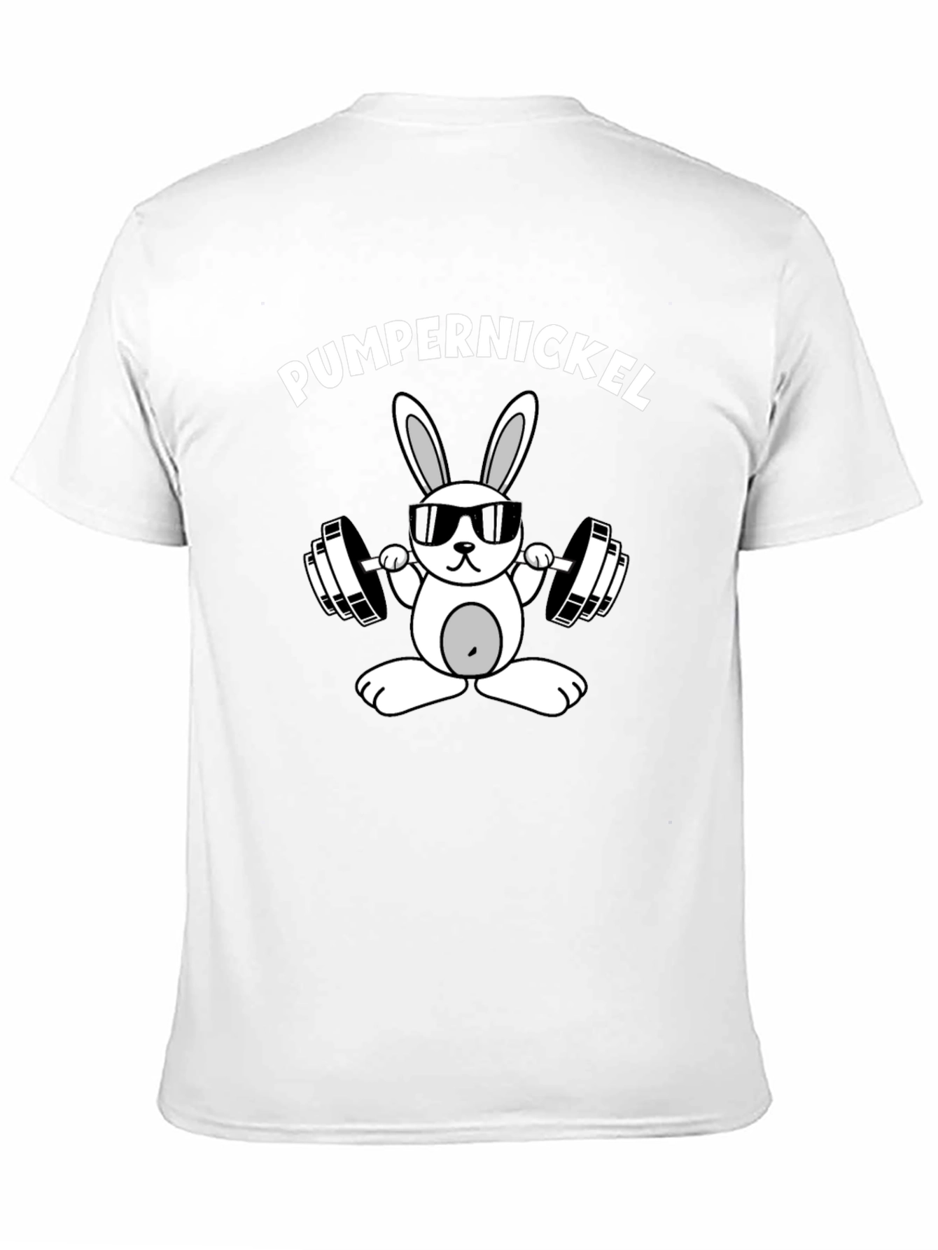 Pumpernickel Bunny Gym Black T-Shirt
