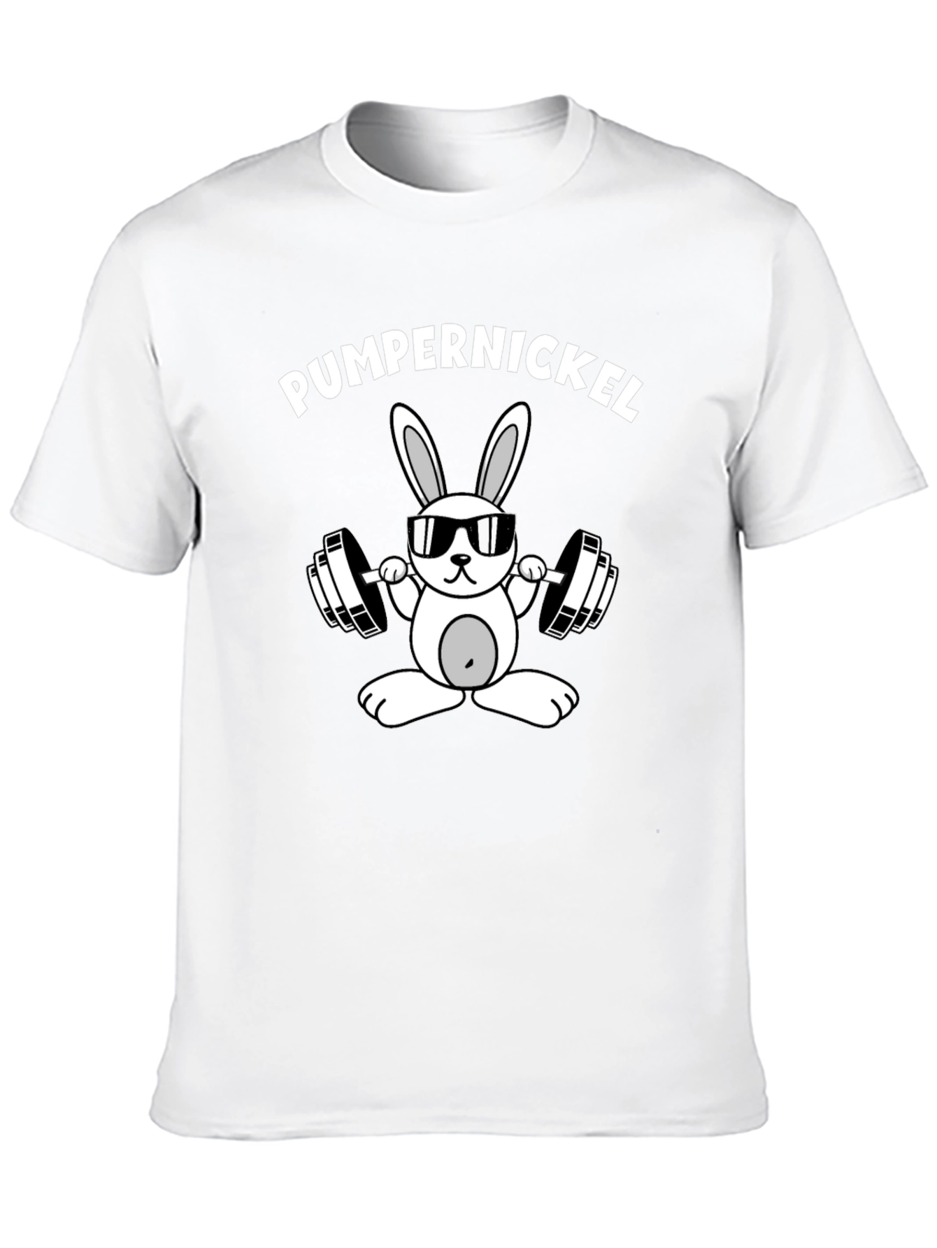 Pumpernickel Bunny Gym Black T-Shirt