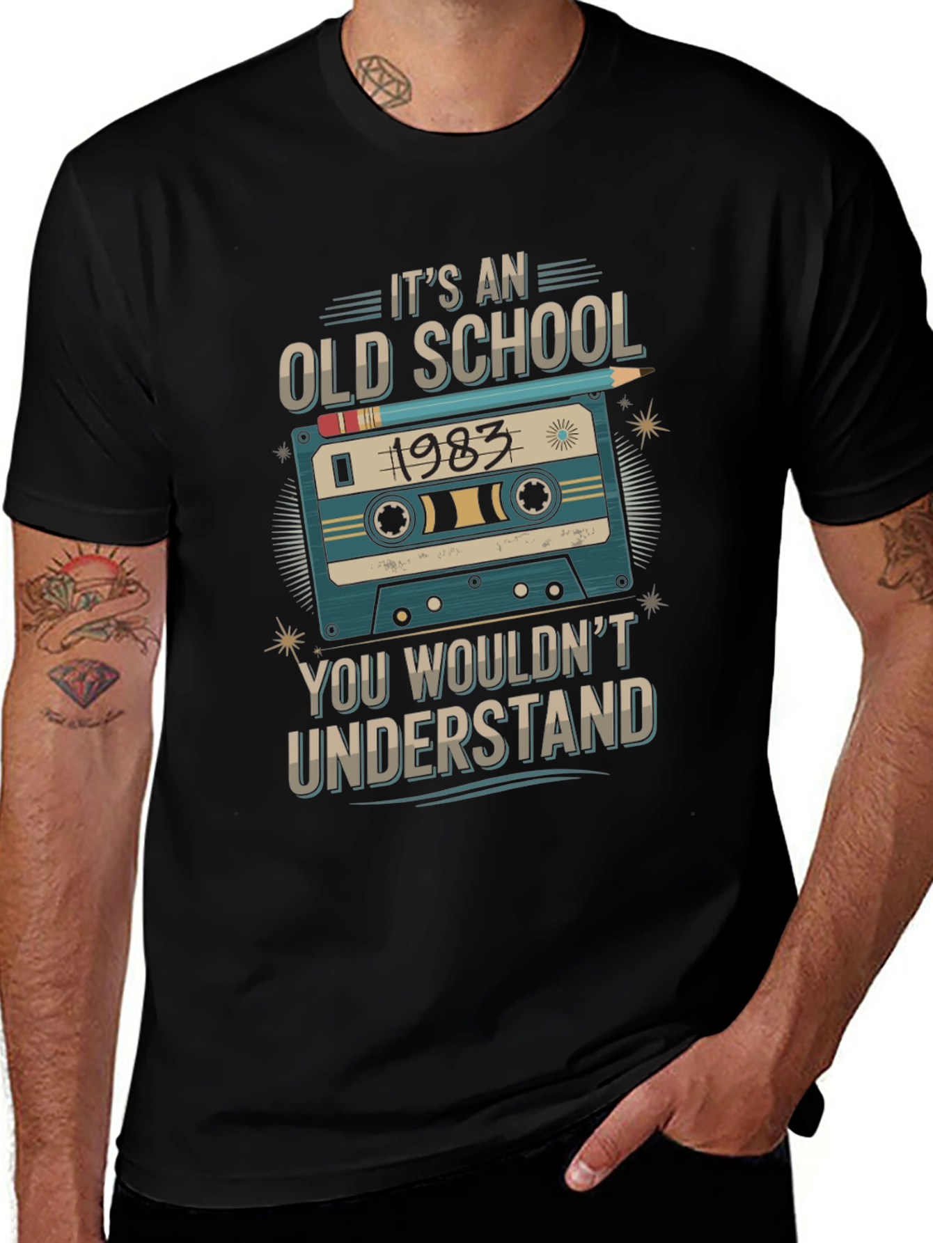 Old School 1983 Cassette Tape T-Shirt