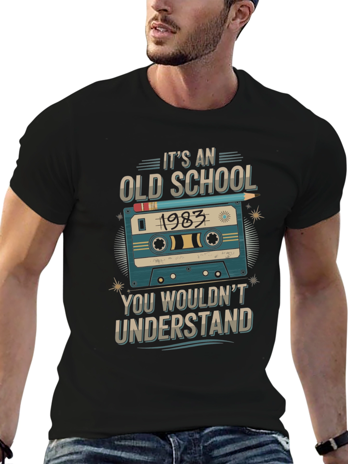 Old School 1983 Cassette Tape T-Shirt