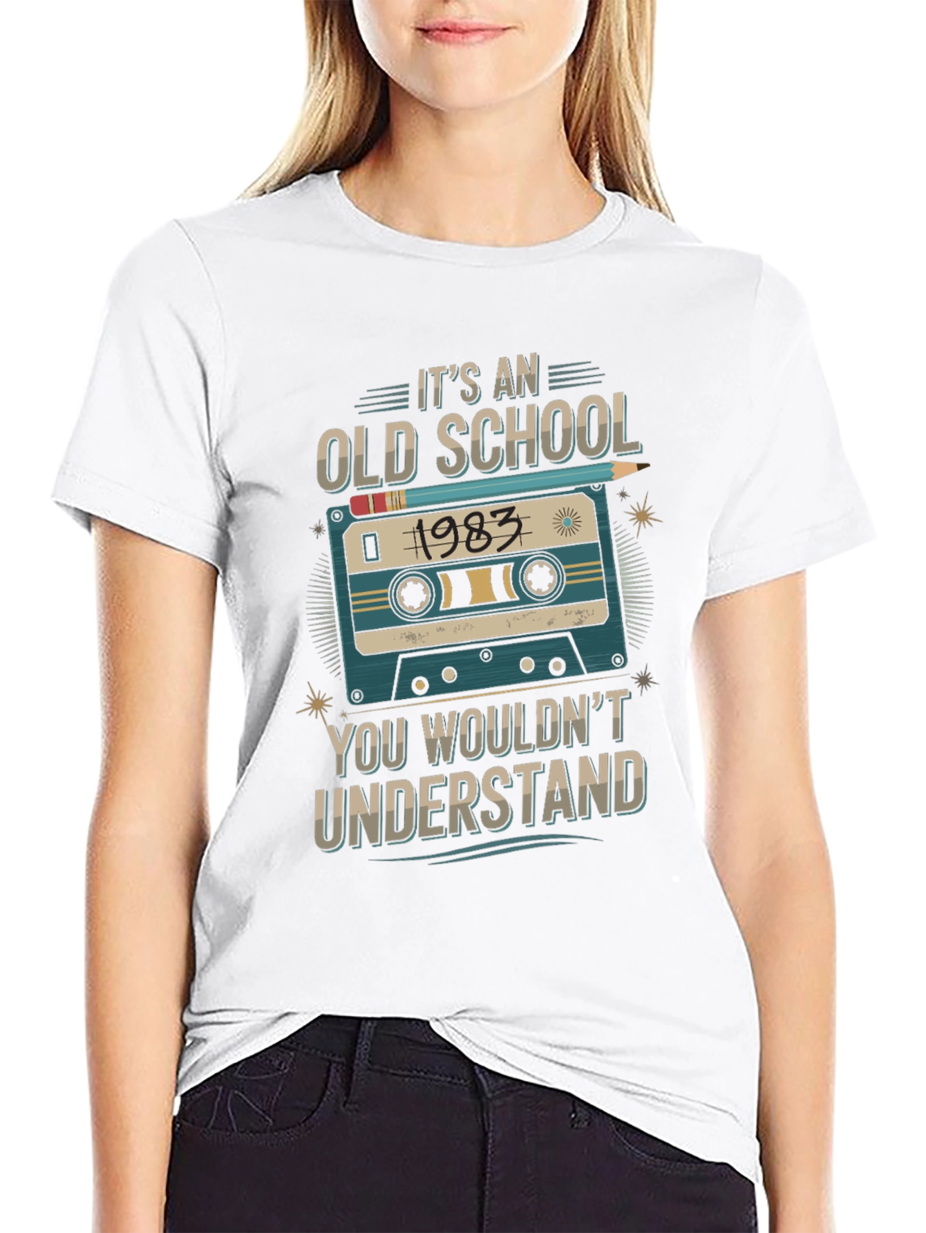 Old School 1983 Cassette Tape T-Shirt